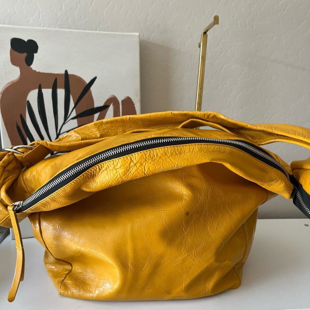Isabel Marant Isabel Marant Saffron Yellow Eewa Glazed Lambskin Leather Ho Size ONE SIZE - 9 Thumbnail