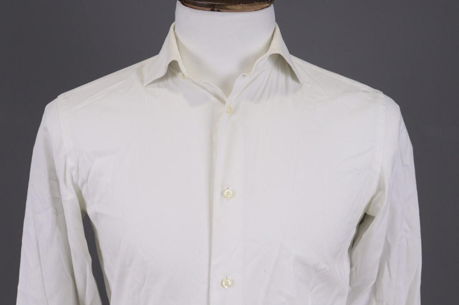 Designer Boggi Milano Custom Fit White Shirt Size 38 / 15 Size US M / EU 48-50 / 2 - 2 Thumbnail
