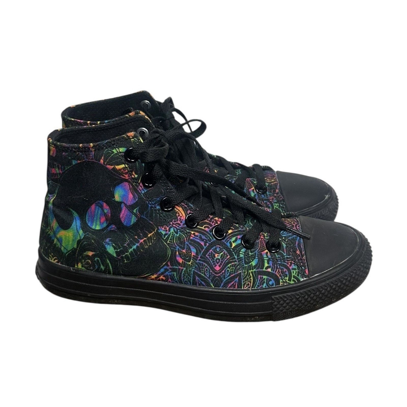 Other Raad Skull Roses Canvas High Top Punk Skater Women 8 Men 6.5 Size US 6.5 / EU 39-40 - 1 Thumbnail