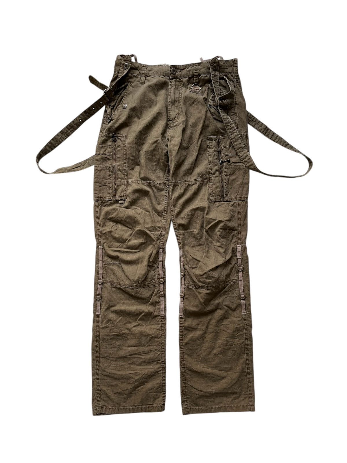 14th Addiction Vintage Japanese Reproduction Suspender Trousers Size US 31 - 1 Thumbnail