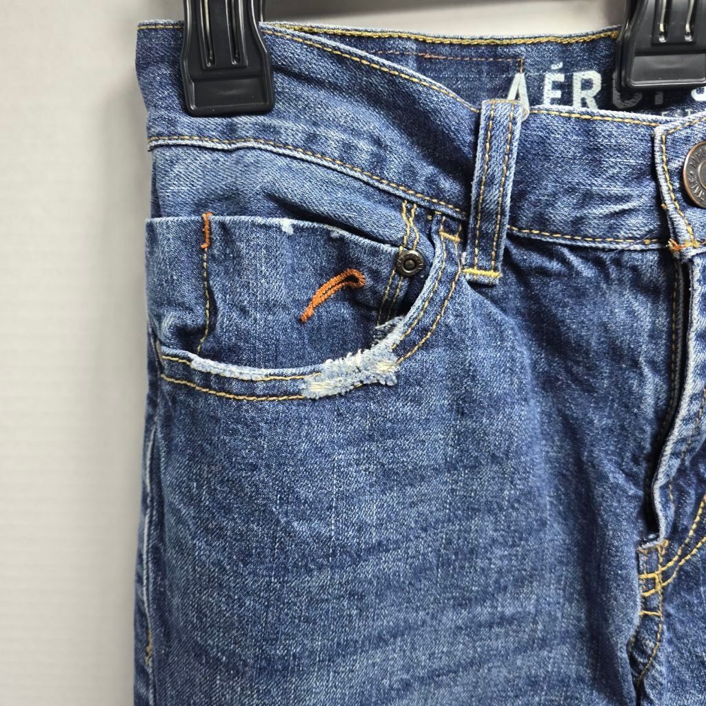 Aeropostale Men's Aeropostale Blue Driggs Slim Bootcut Jeans Waist 28 Size US 28 / EU 44 - 4 Thumbnail