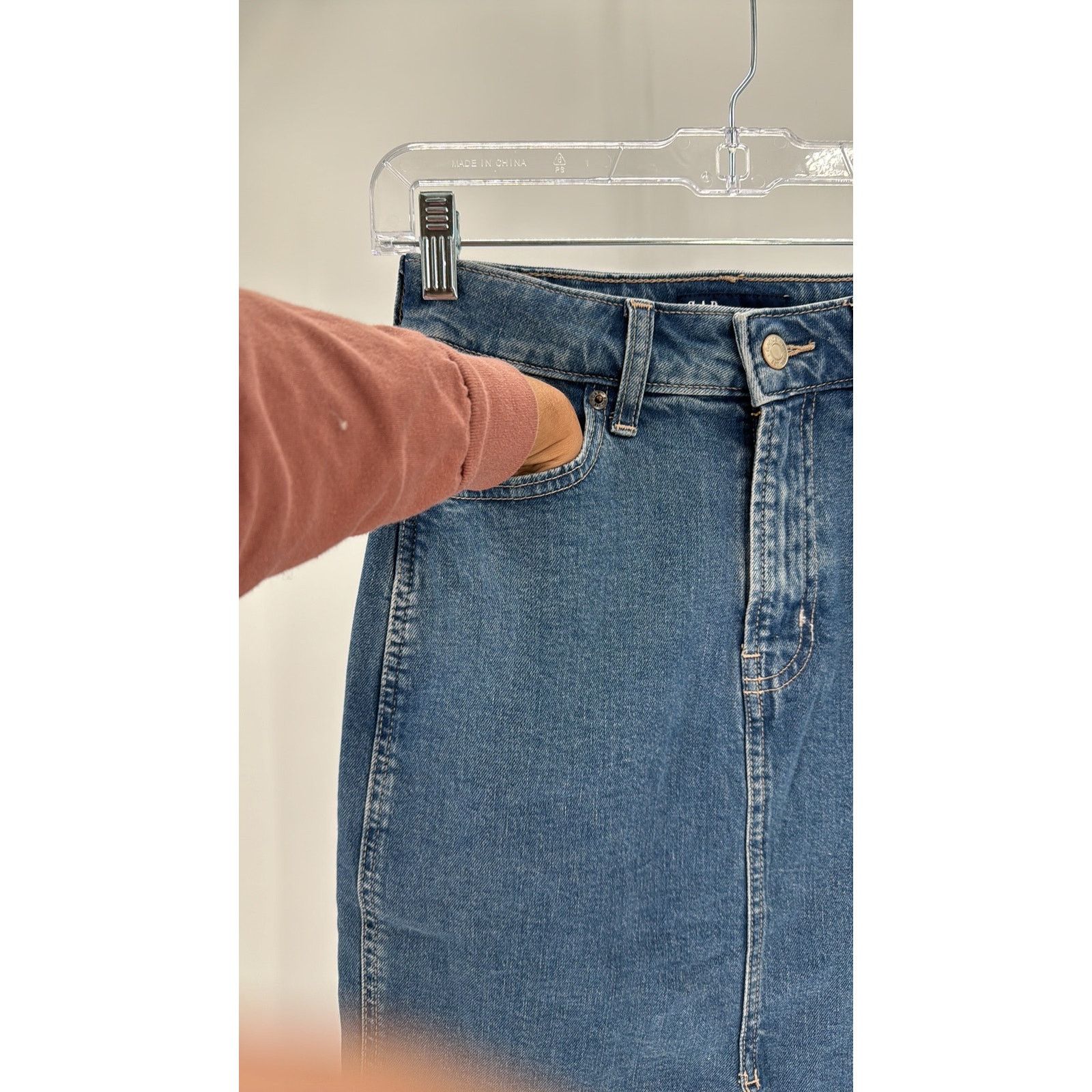 Gap GAP denim pencil skirt versatile casual western bohemian Size 25" / US 0 / IT 36 - 5 Thumbnail