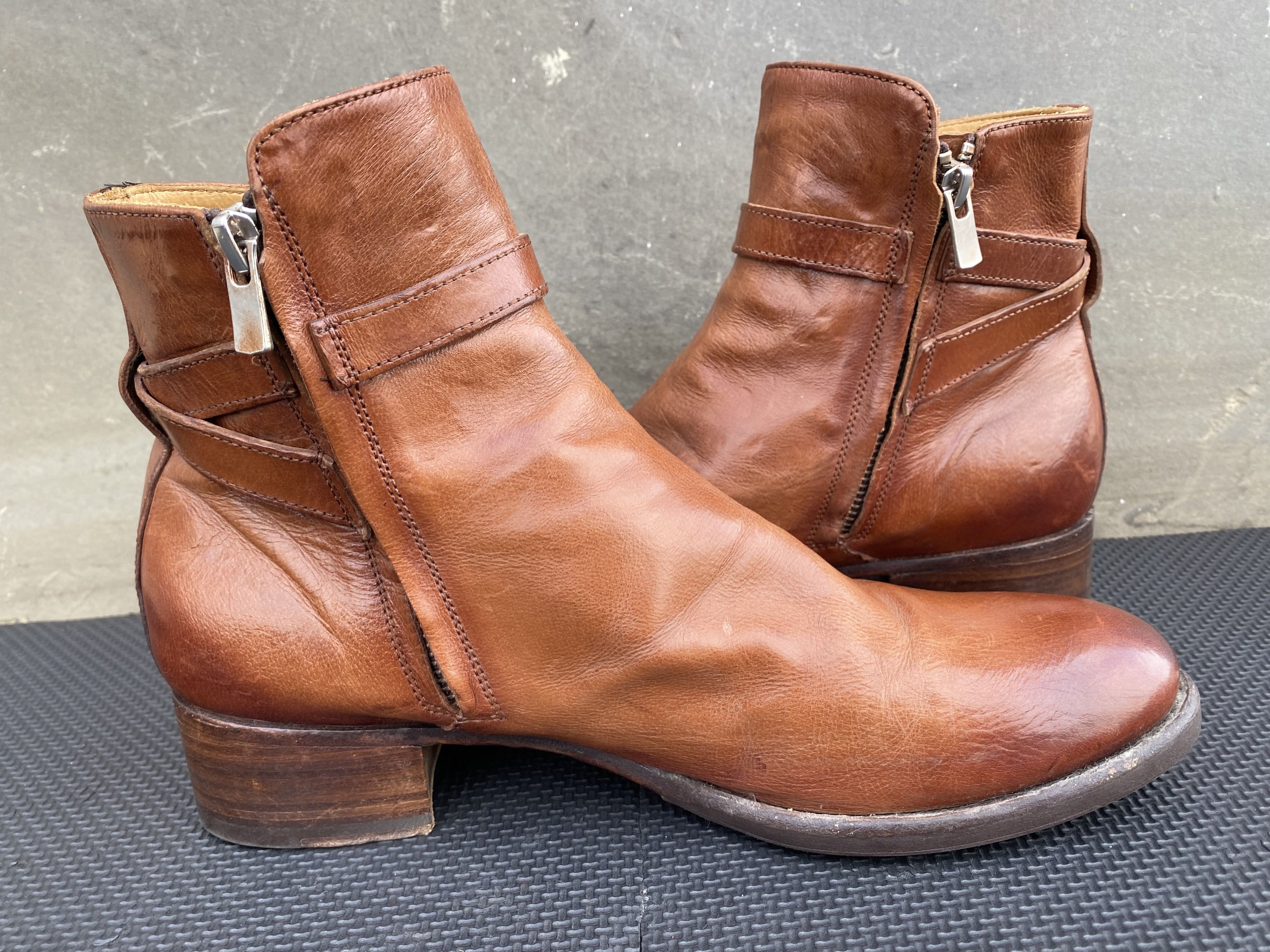 Officine Creative OFFICINE CREATIVE Womens Ankle Boots Buckle Zip Booties Size US 10 / IT 40 - 7 Thumbnail