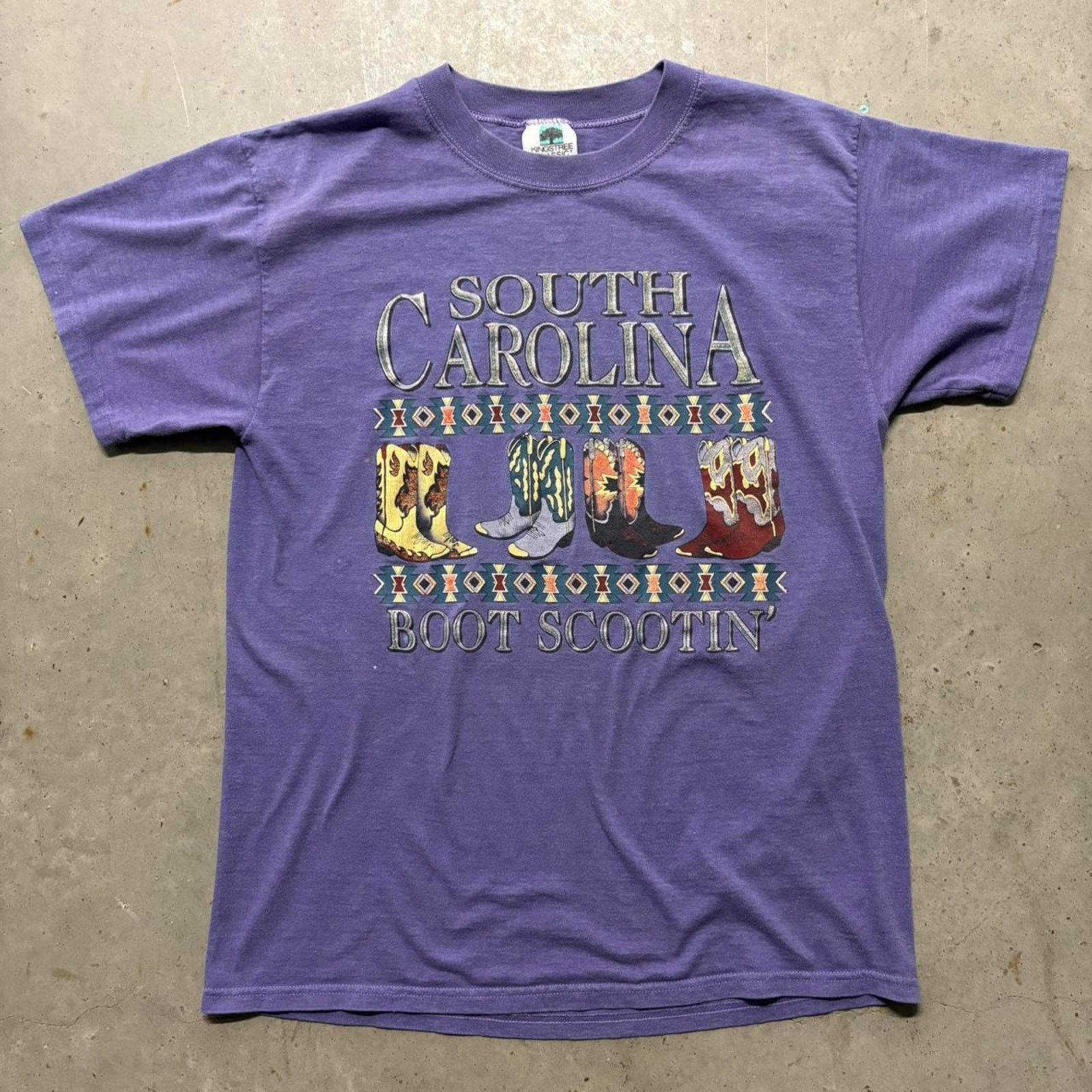 Japanese Brand × Vintage Crazy Vintage 90s South Carolina Boot Scootin Cowboy T Shirt Size US L / EU 52-54 / 3 - 1 Thumbnail