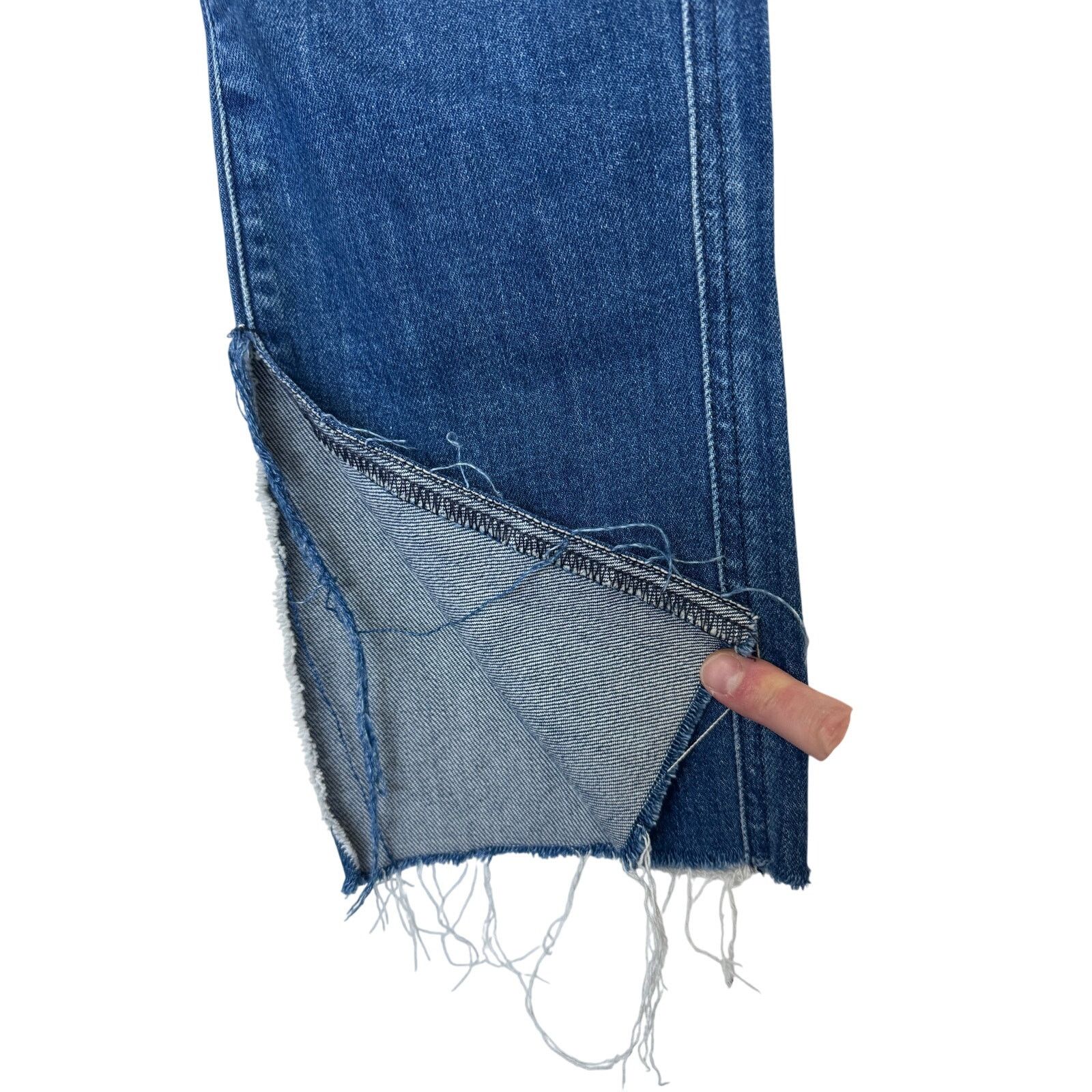 7 For All Mankind 7 For All Mankind High Waist Straight Jeans Side Slit Size 24" / US 00 / IT 34 - 4 Thumbnail