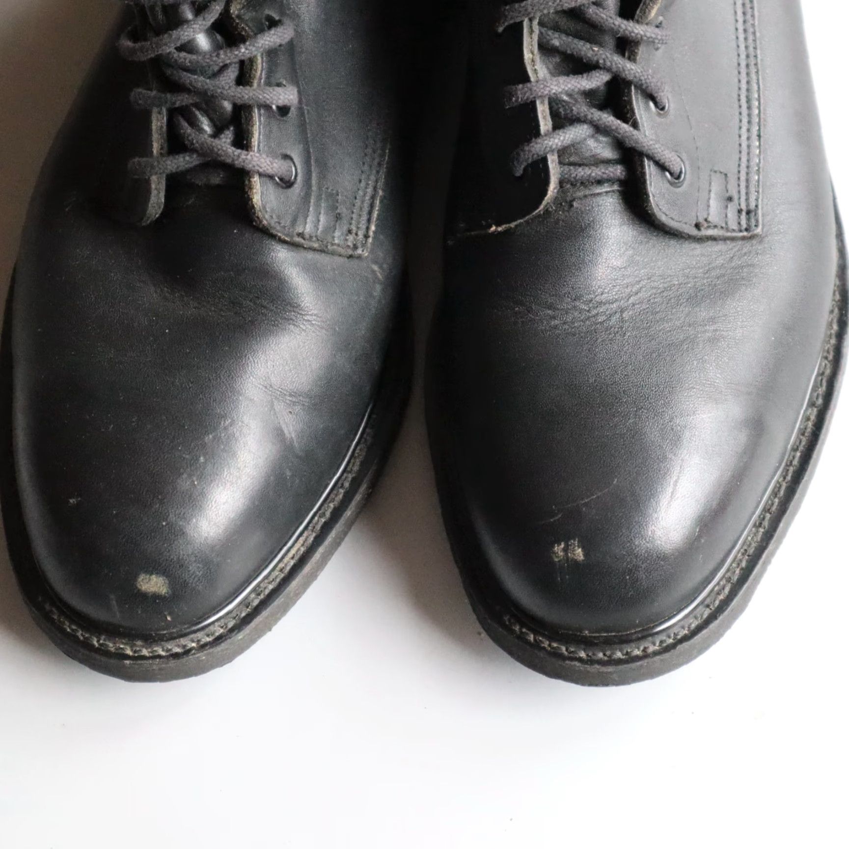 VINTAGE Wolverine Combat Boots 9.5 W Black Leather Steel Toe  display picture 1