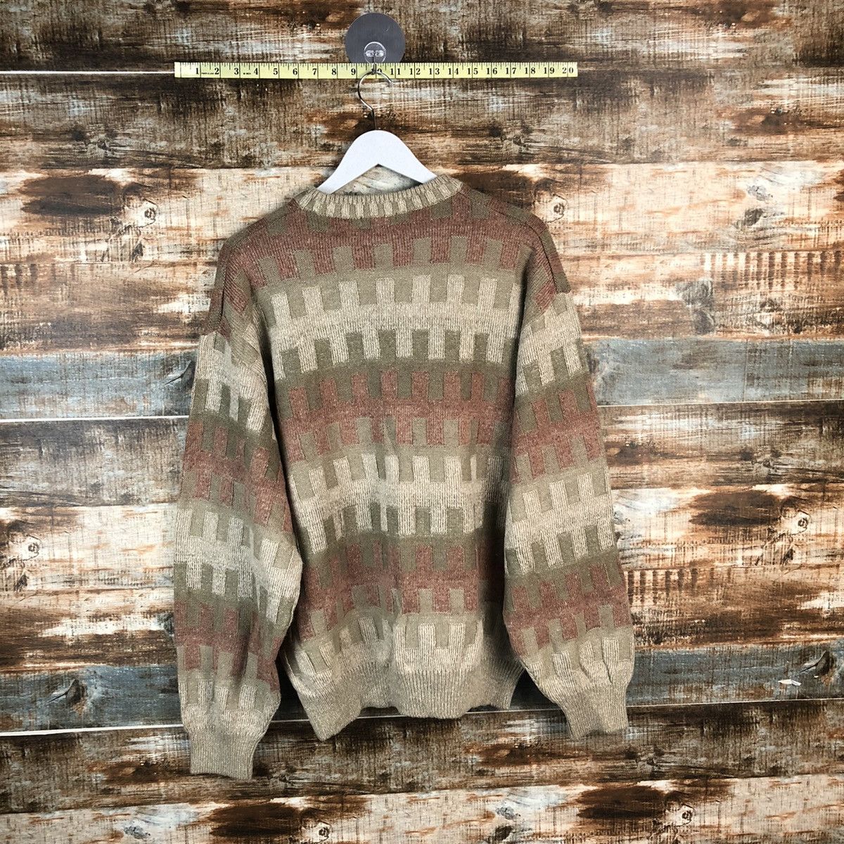 Homespun Knitwear × Japanese Brand DL Rovello made in japan checkered Brown Knitwear #C171 Size US L / EU 52-54 / 3 - 12 Thumbnail