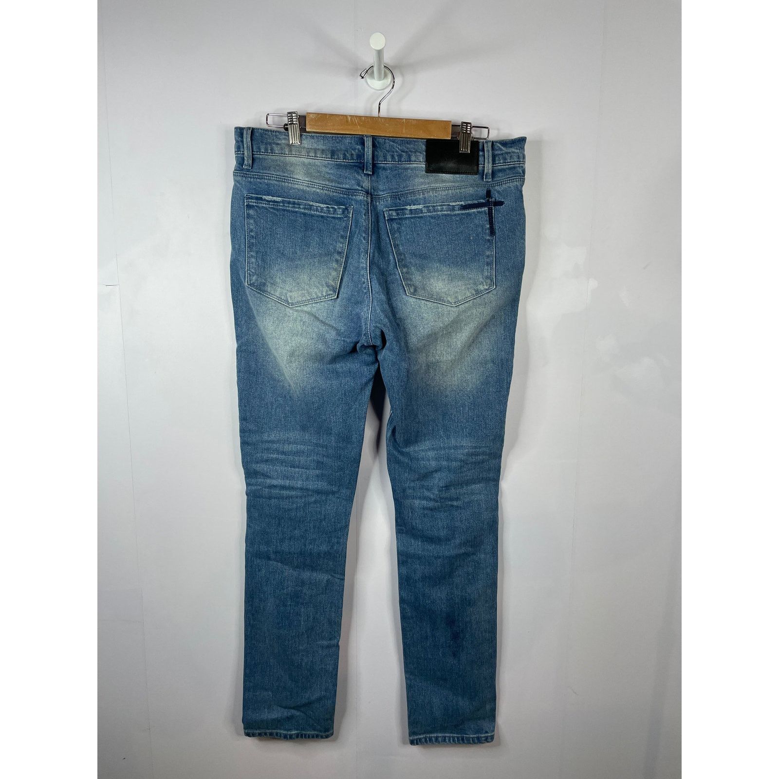 Rta RTA Knee Patch Light Wash Jeans Size US 33 - 2 Thumbnail