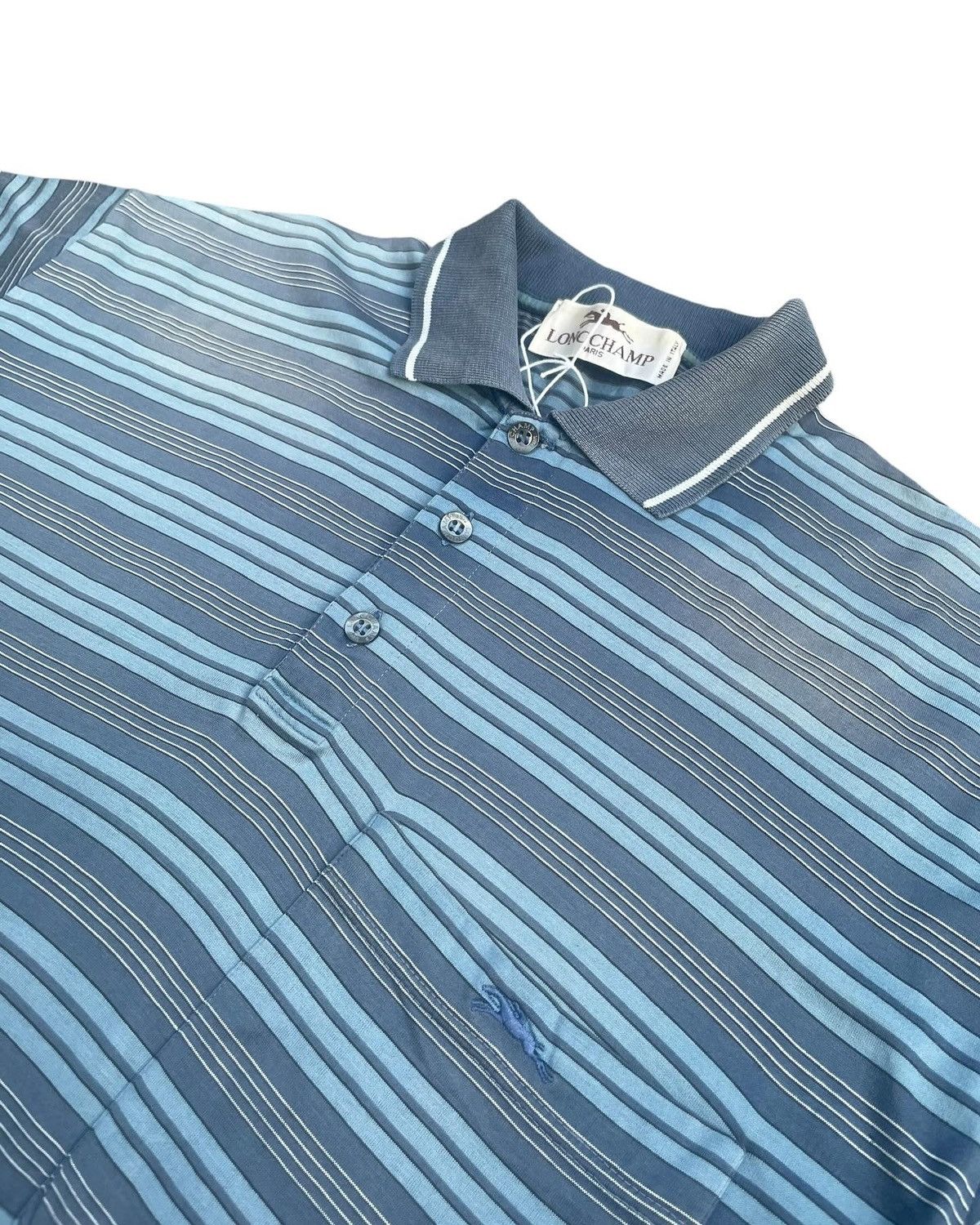 Designer Vintage Longchamp Polo Tshirt Size US L / EU 52-54 / 3 - 3 Thumbnail