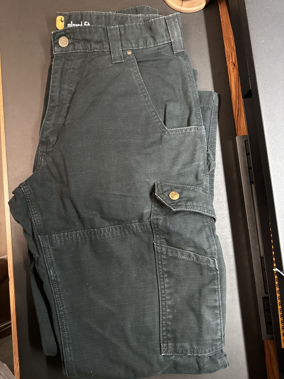 Carhartt × Vintage Carhartt Black Cargo Pants Size US 33 - 2 Thumbnail