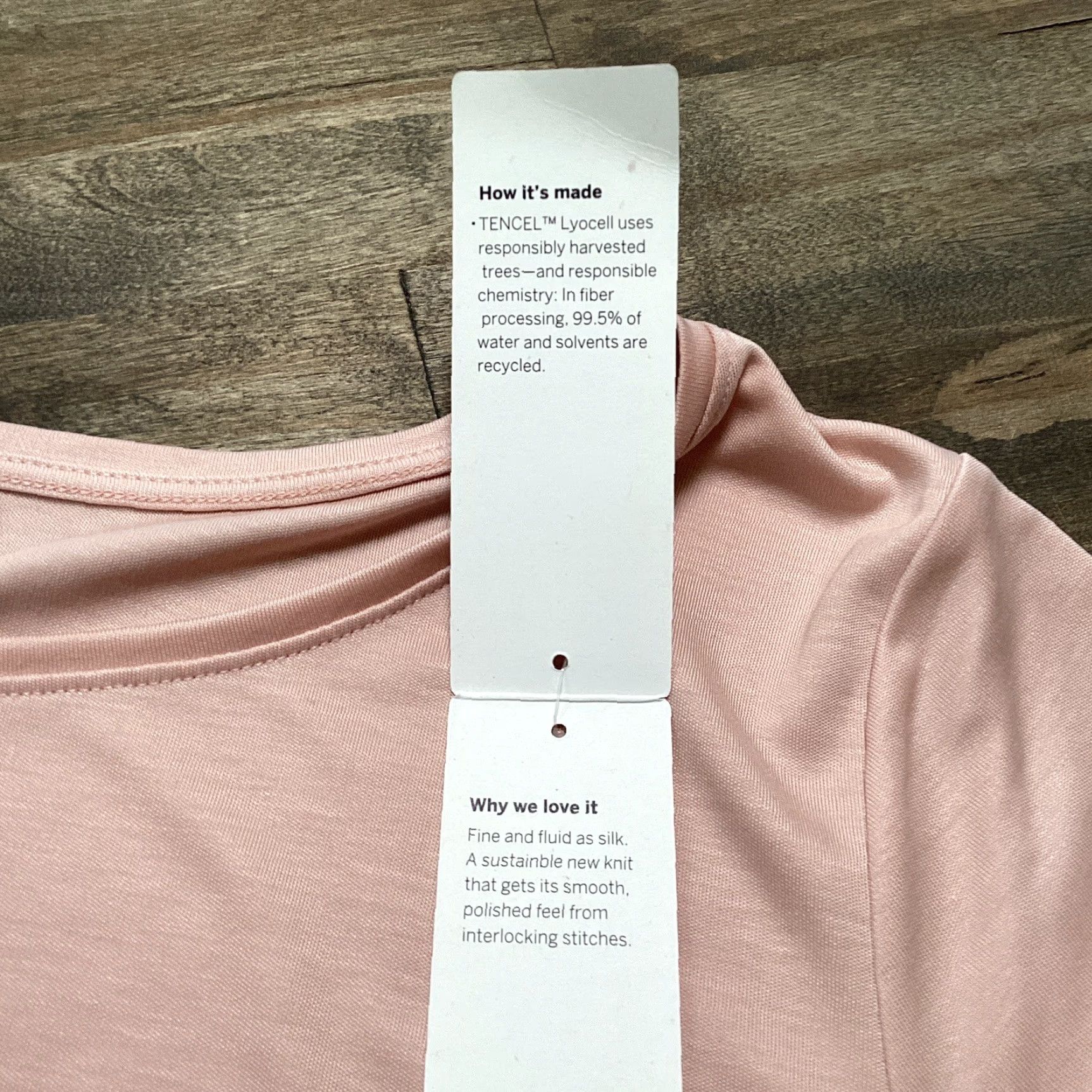 Eileen Fisher Eileen Fisher Top Women PL Powder Pink Tencel Interlock Scoop Neck Cap Sleeve T Size L / US 10 / IT 46 - 8 Thumbnail