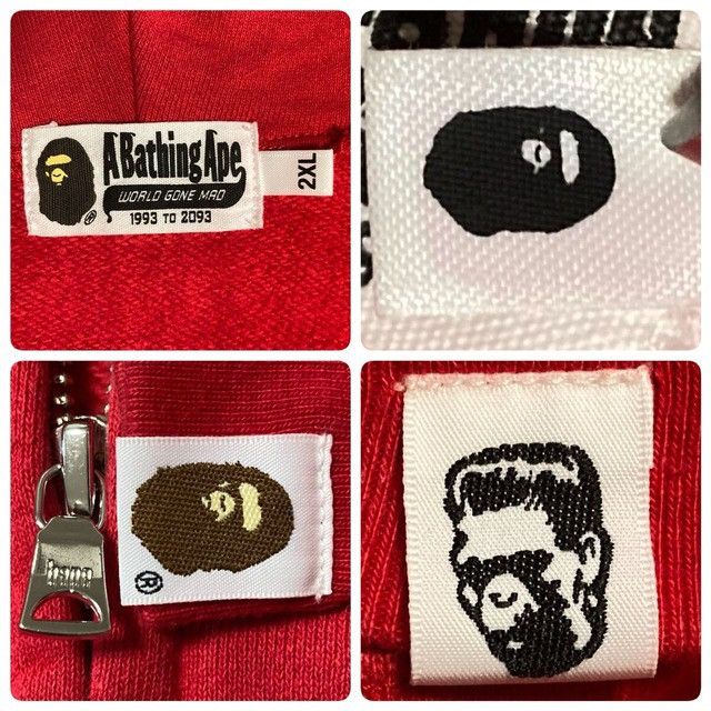Bape BAPE Shark Full Zip Hoodie black camo x red a bathing ape Size US XXL / EU 58 / 5 - 8 Thumbnail