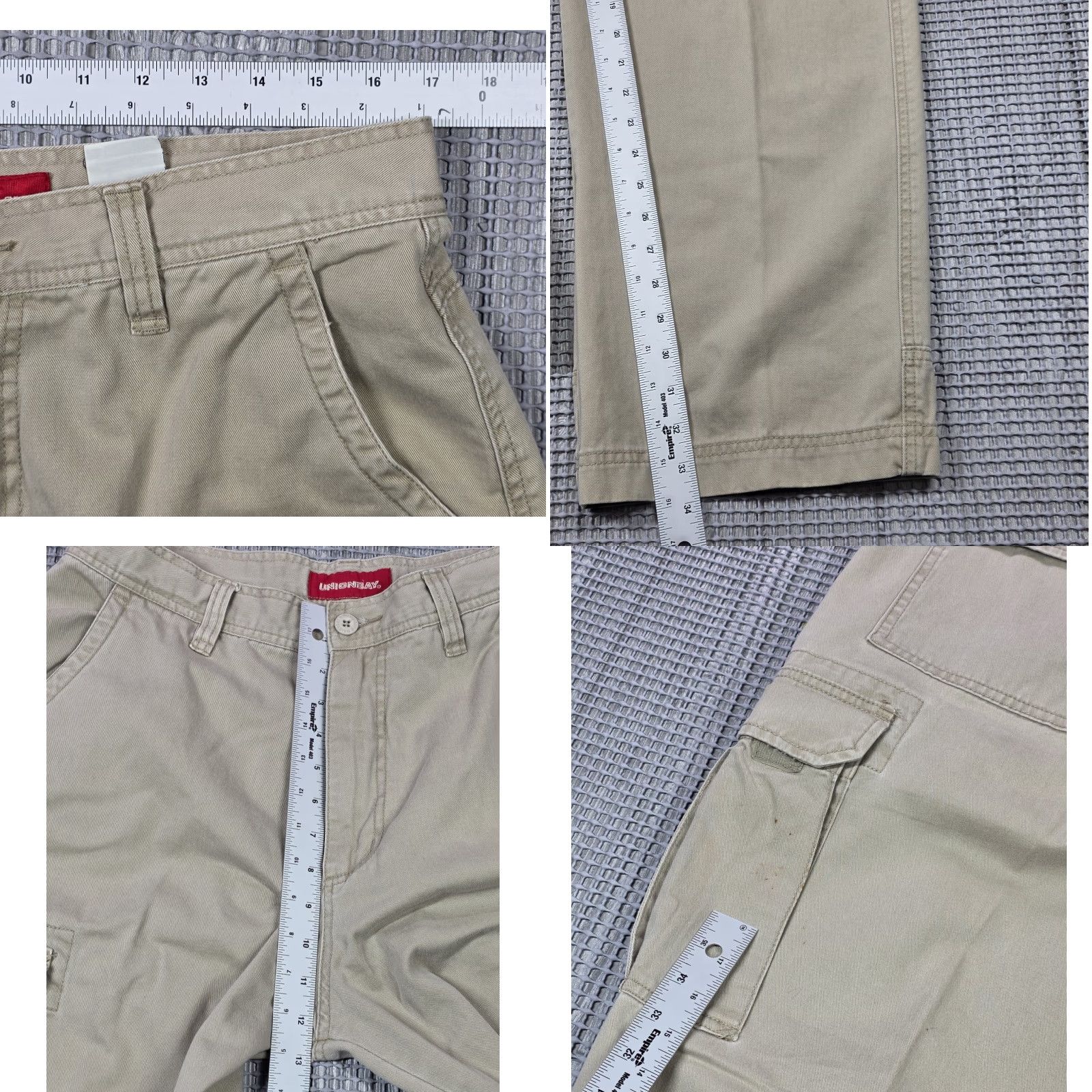 Vintage VINTAGE Unionbay Baggy Military Cargo Beige Skater Pants 34x34 Wide Leg Mens 90s Y2k Cargo Pant Size US 34 / EU 50 - 10 Thumbnail