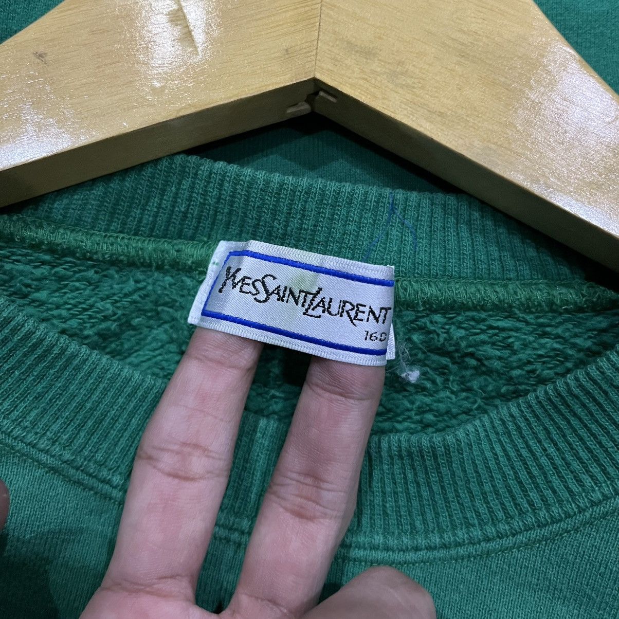 Vintage Vtg Yves Saint Laurent YSL Big Logo Embroidery Sweatshirt Size US M / EU 48-50 / 2 - 6 Thumbnail