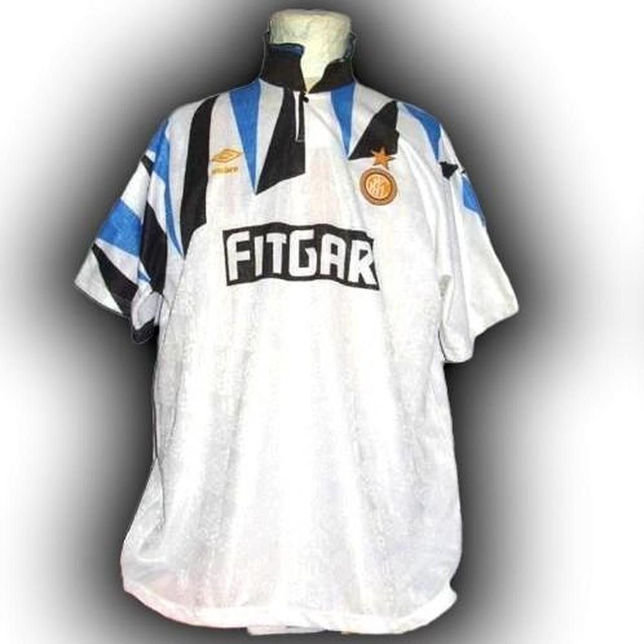 Umbro Inter Milan Italy 1991 1992 Away Shirt Jersey Size US XL / EU 56 / 4 - 1 Thumbnail