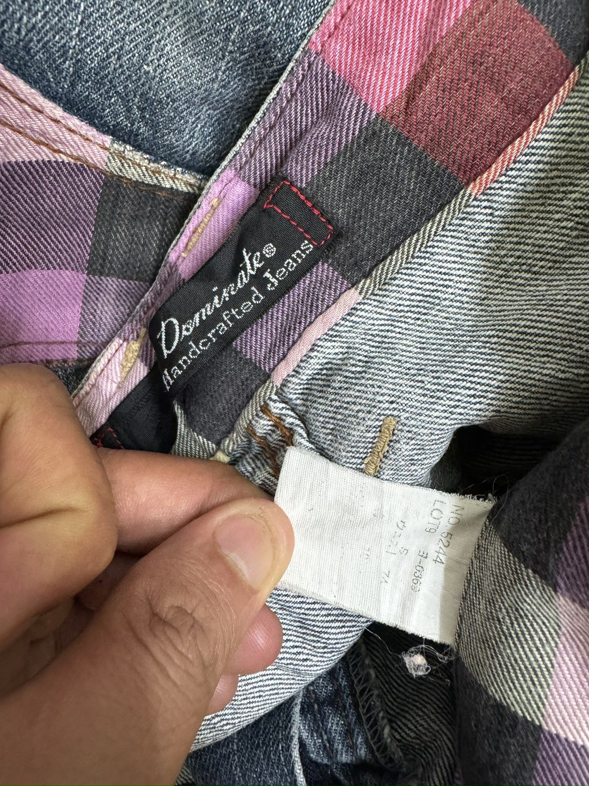 Hysteric Glamour Rare Dominate Handcrafted Plaid Double Waist Grunge Jeans Size US 29 - 12 Thumbnail