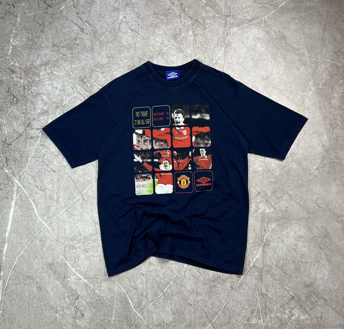 Umbro × Vintage Umbro Manchester United 1999 UEFA Champions League Tee Shirt Size US XL / EU 56 / 4 - 1 Thumbnail