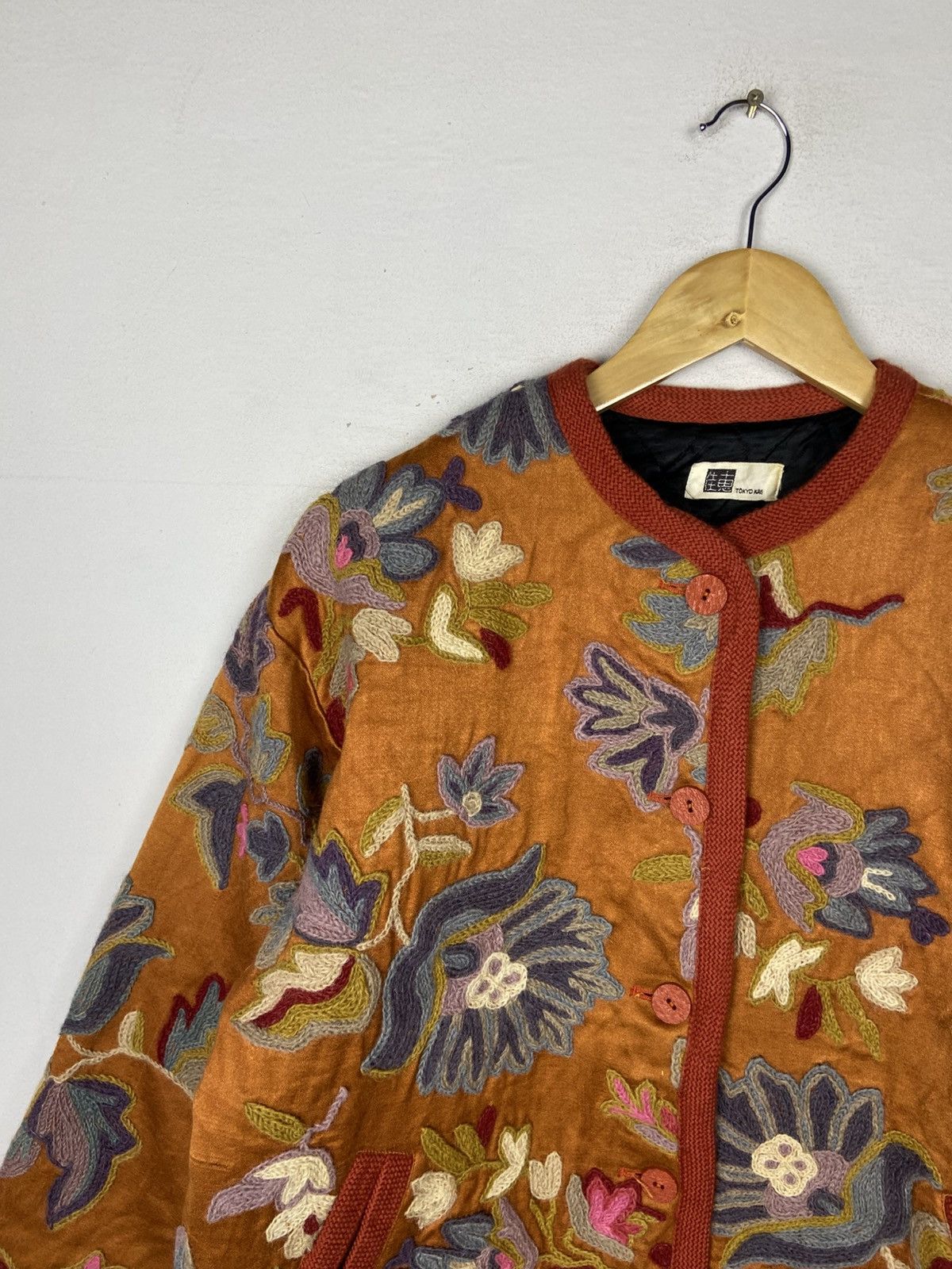 Japanese Brand VINTAGE BOHO EMBROIDERED FOLK ART ETHNUV HIPPIE Size L / US 10 / IT 46 - 3 Thumbnail