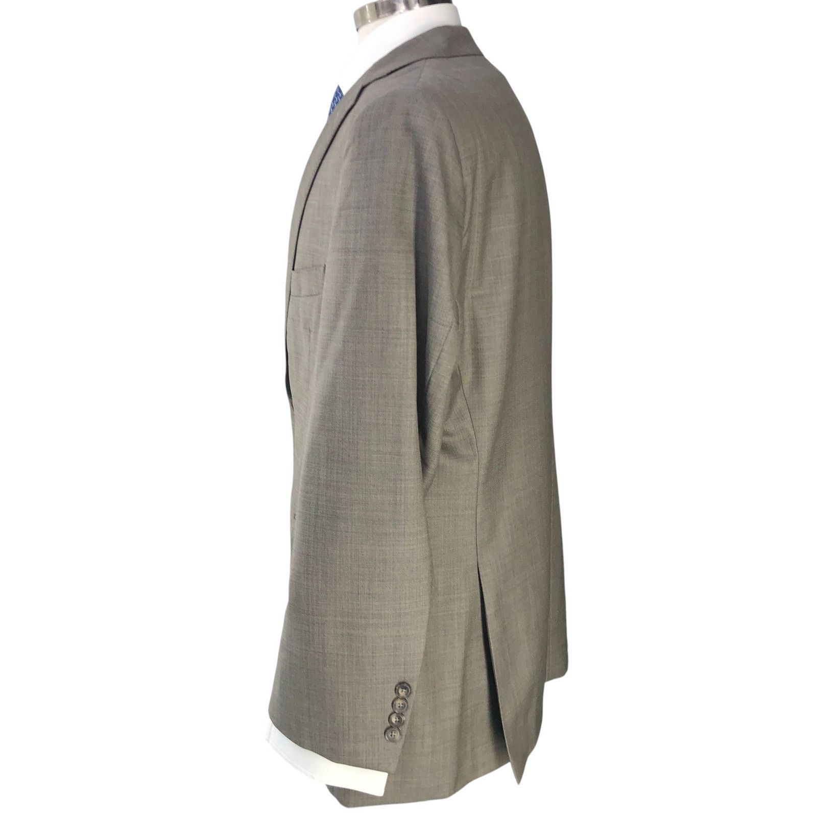 J.Hilburn J Hilburn 45R Sport Coat Blazer Light Taupe Revenge Sup150s Size 44R - 7 Thumbnail