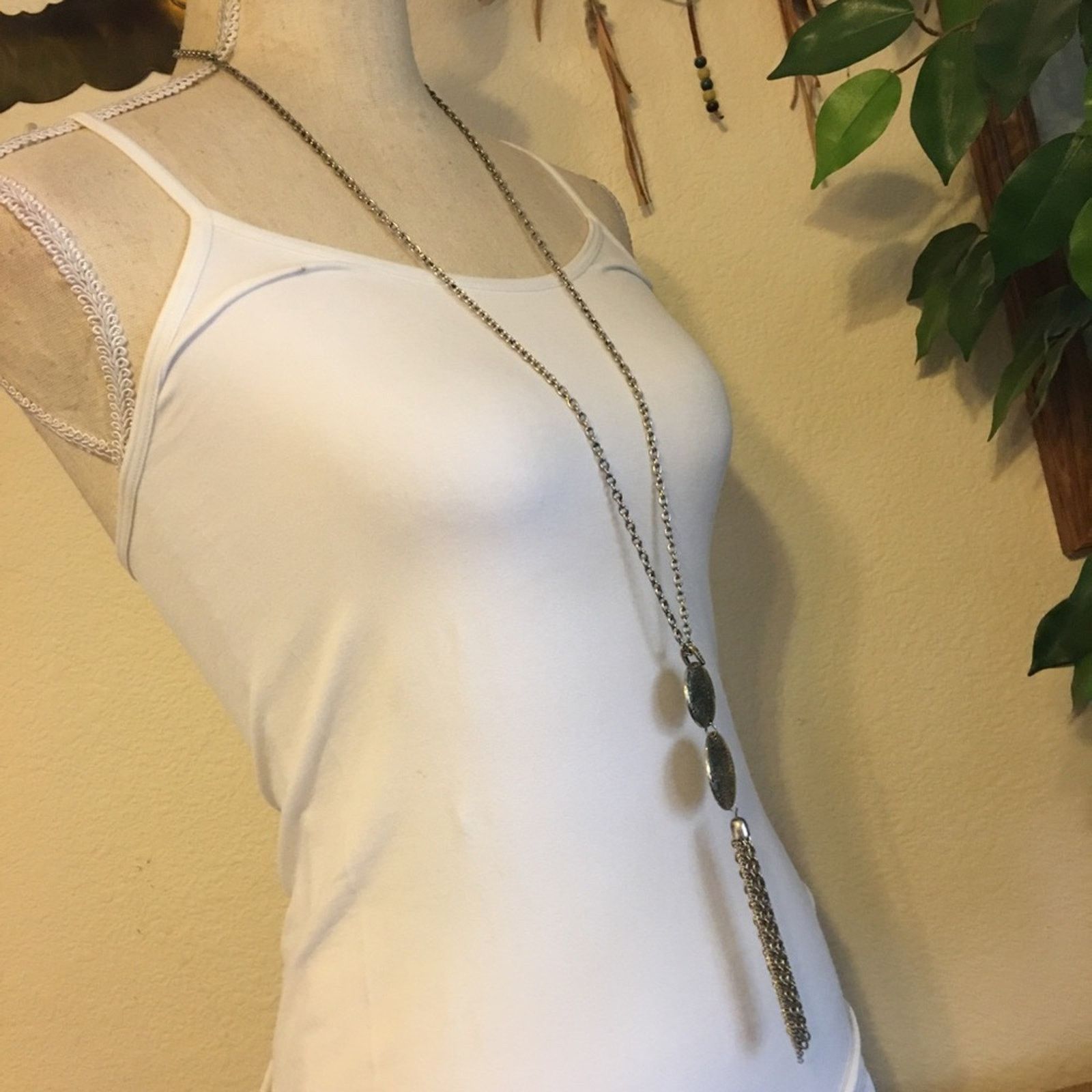 Jewelry Ruby Road silver tone medallion fringe necklace Size ONE SIZE - 3 Thumbnail