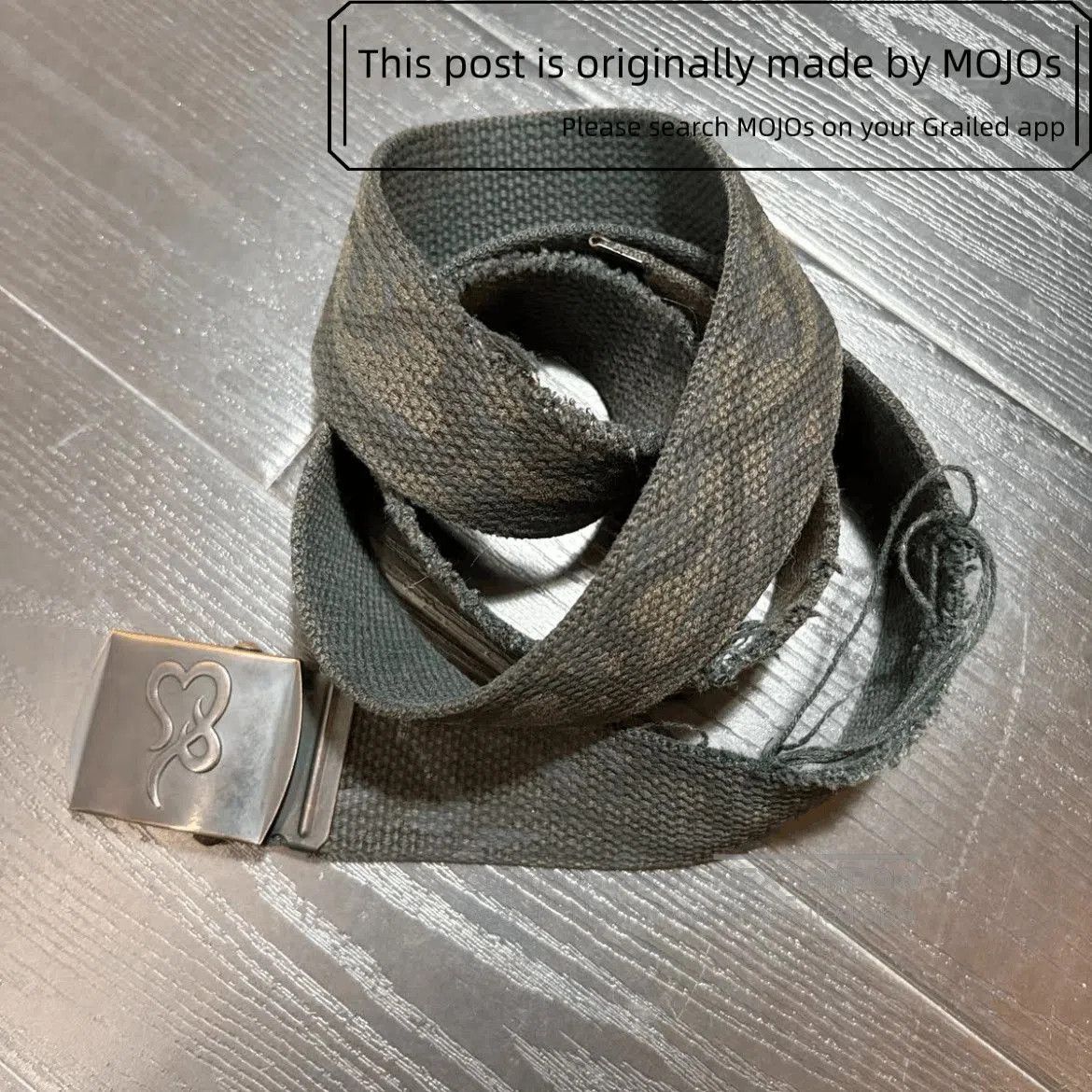 Number (N)ine Number Nine 04AW Canves Crying Heart Canvas Belt. Size ONE SIZE - 1 Thumbnail
