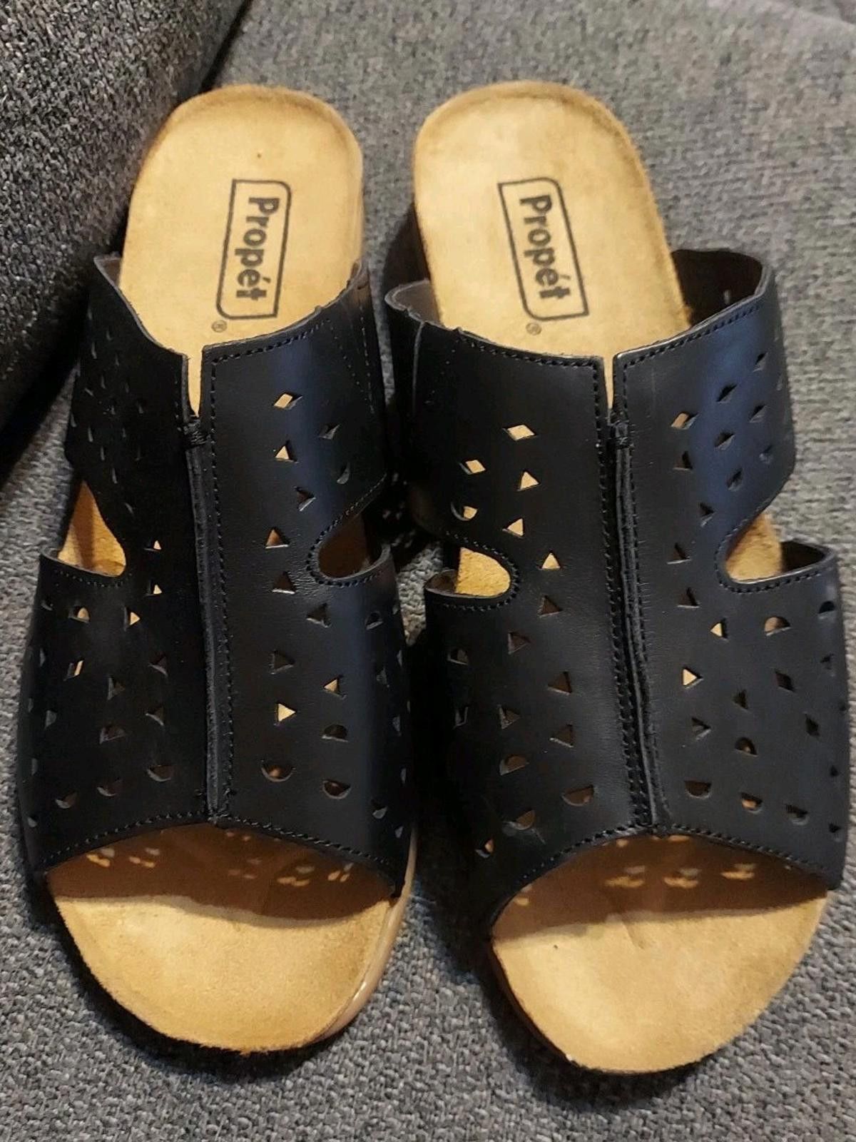 Other Propet Fionna Women’s Black Leather Sandals Size 10 W Size US 10 / IT 40 - 1 Thumbnail