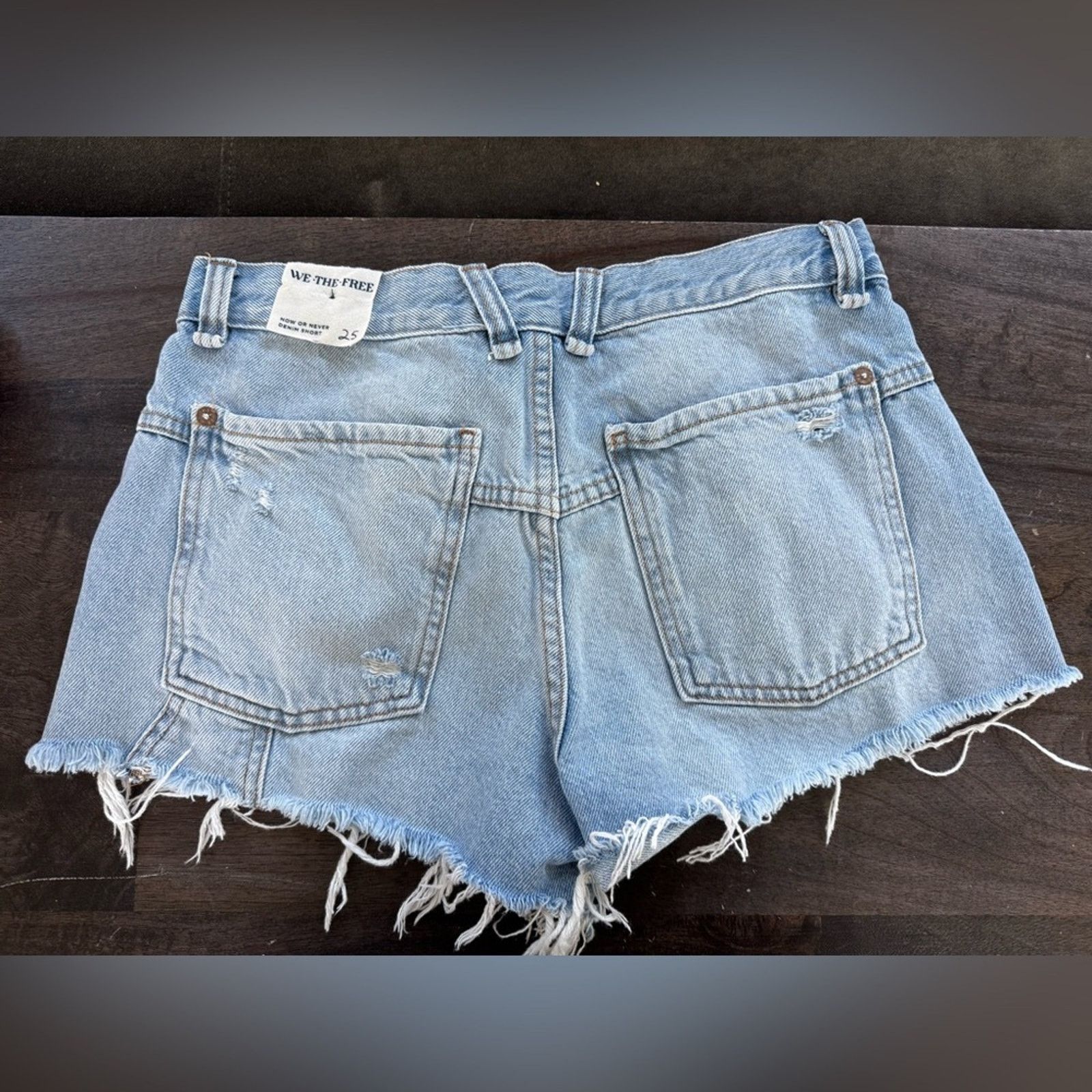Other New We The Free Faded Blue Jean Shorts size 25 Size 25" / US 0 / IT 36 - 13 Thumbnail
