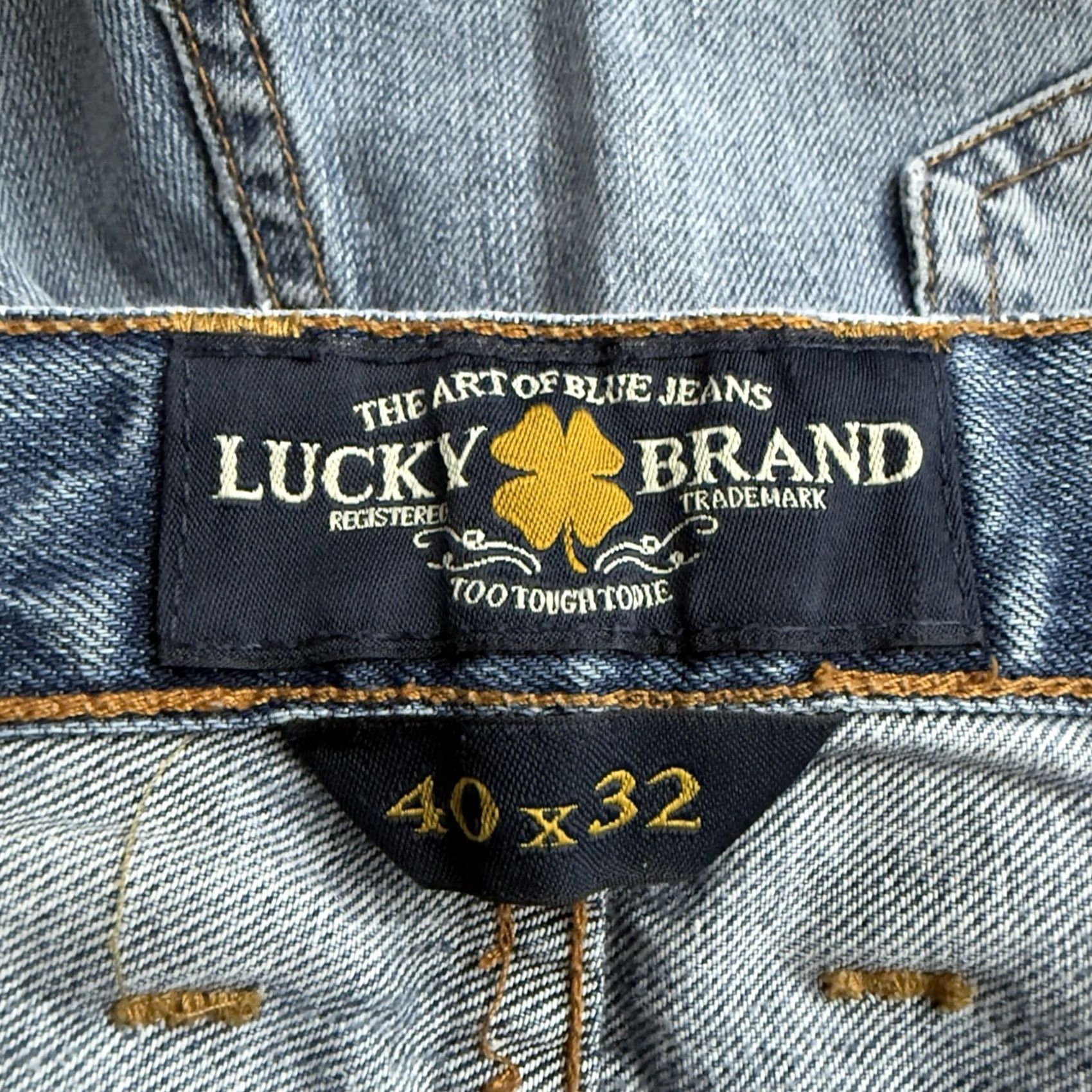 Lucky Brand Lucky Brand Jeans Men 40x32 Relaxed Straight Cotton Blend Blue N/A Size US 40 / EU 56 - 4 Thumbnail