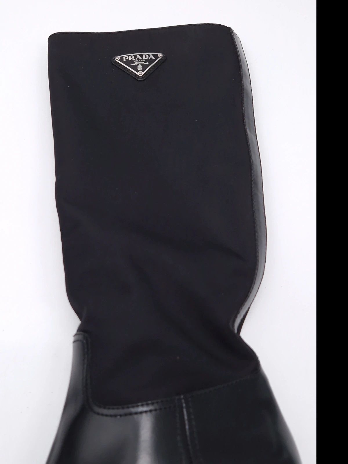 Prada Prada Leather and Re-Nylon Knee-High Riding Boots Size US 8 / IT 38 - 3 Thumbnail