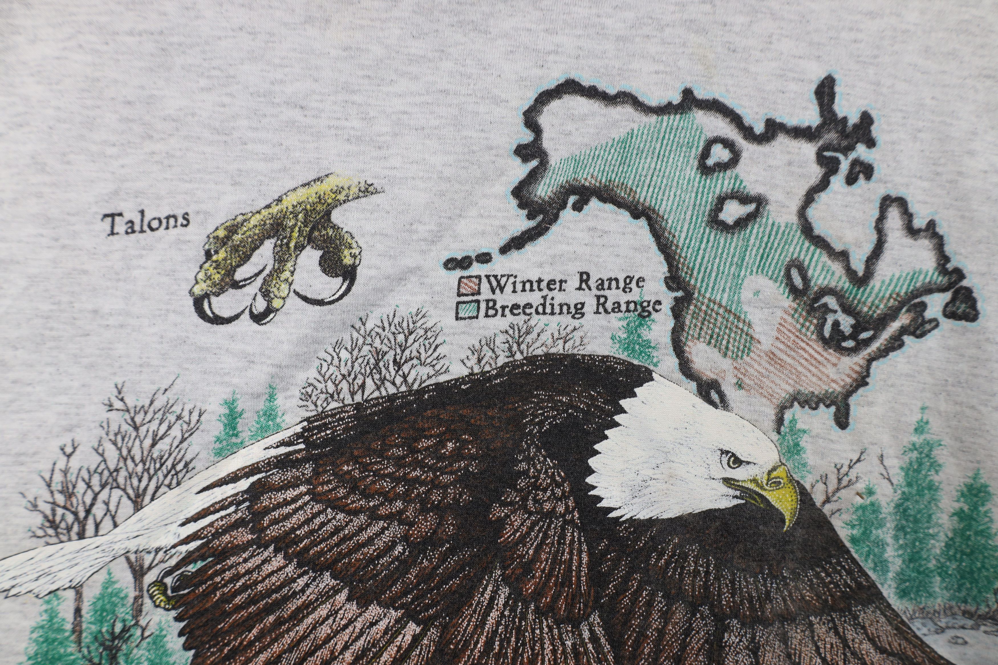Vintage Vintage 90s Streetwear North American Bald Eagle T-Shirt USA Size US L / EU 52-54 / 3 - 5 Thumbnail