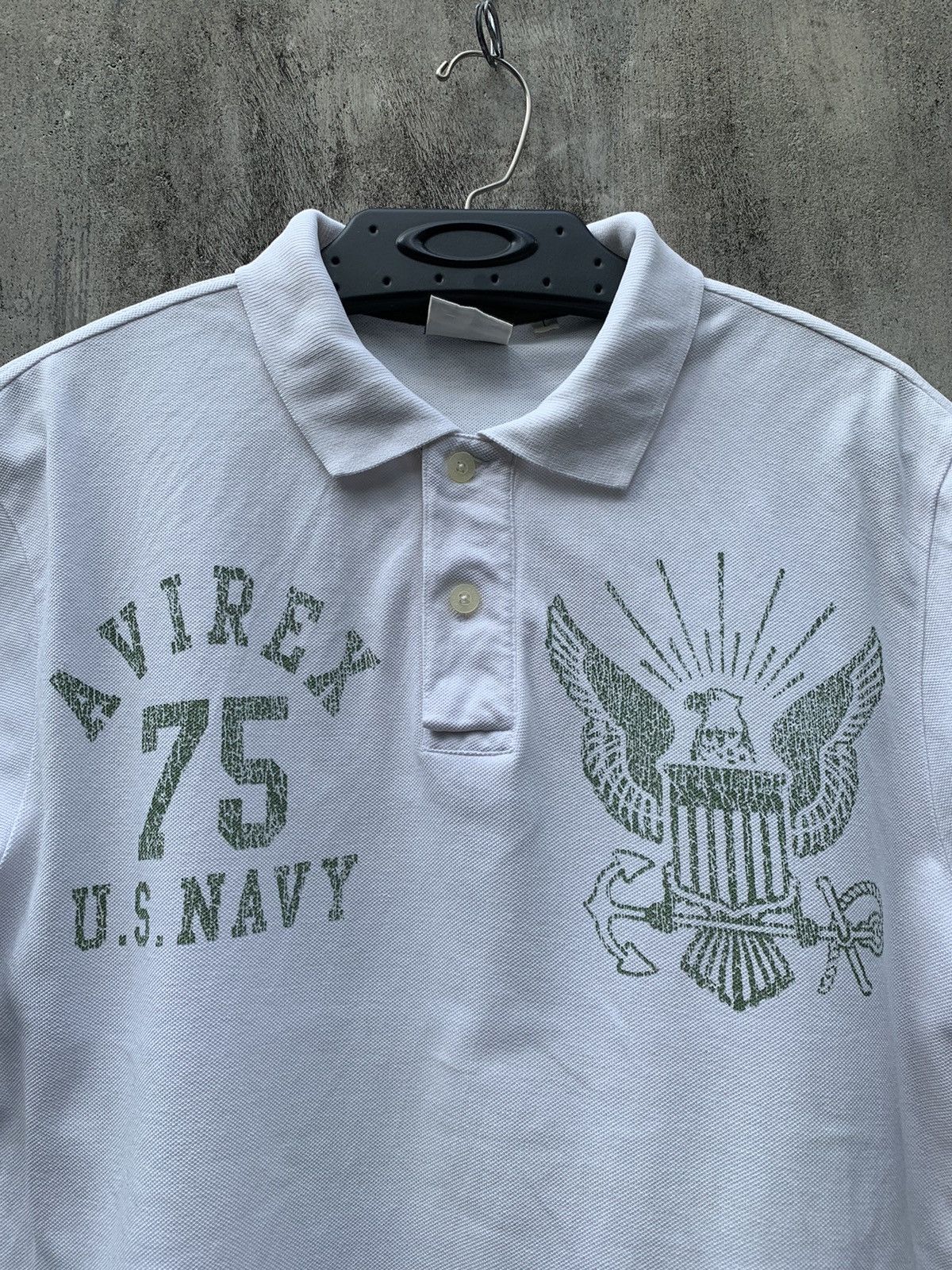 Avirex Vintage Avirex U.S Navy White Polo Shirts Size US L / EU 52-54 / 3 - 2 Thumbnail