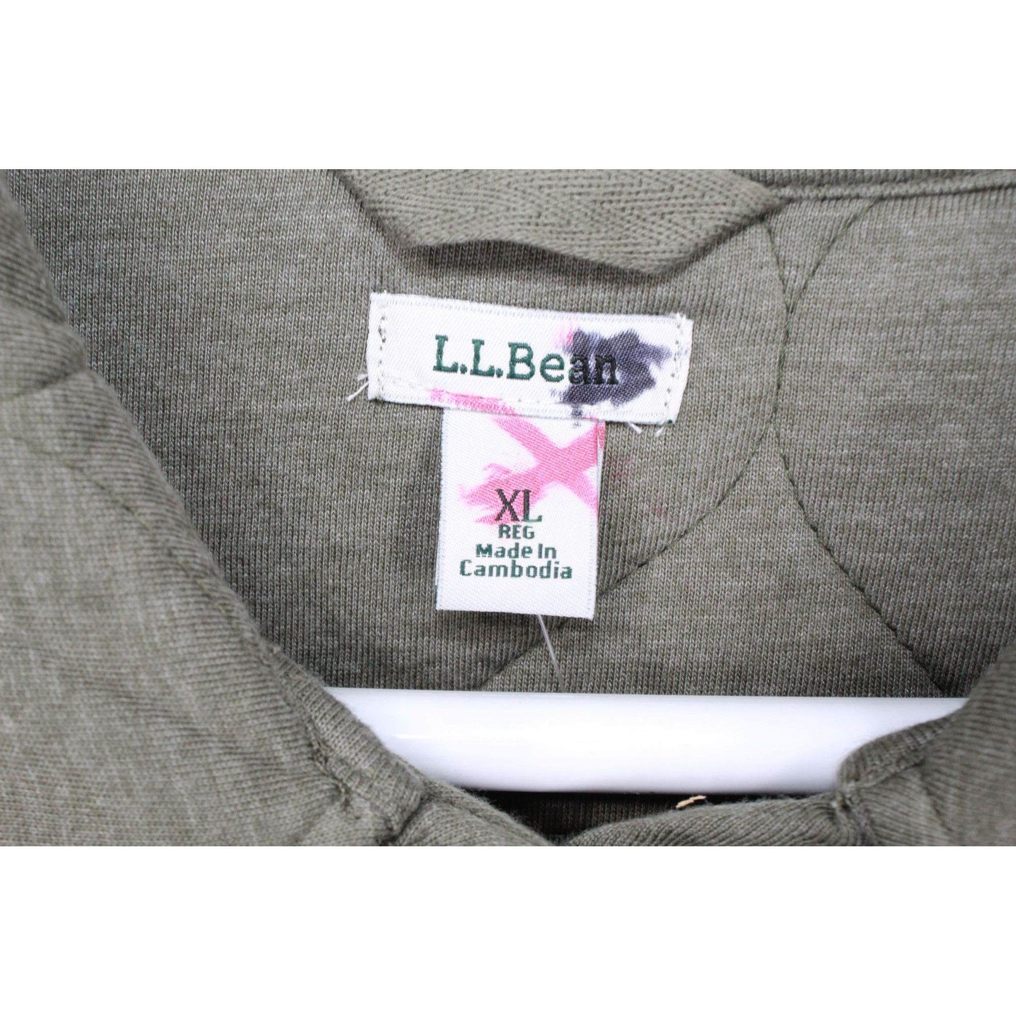 L.L. Bean LL Bean Women's Quilted Knit Jacket Olive Green Size XL / US 12-14 / IT 48-50 - 7 Thumbnail