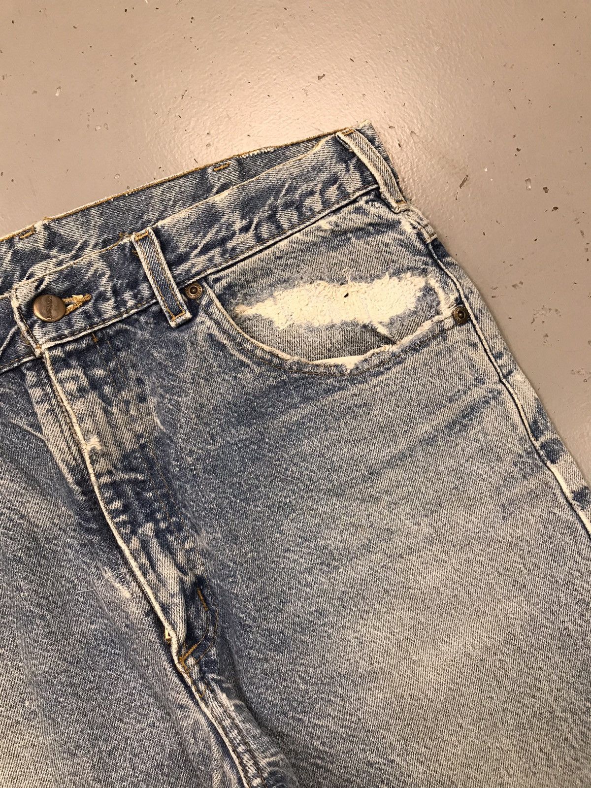 Carhartt 90s Vintage Carhartt B18 PRW distressed repaired denim Size US 34 / EU 50 - 10 Thumbnail