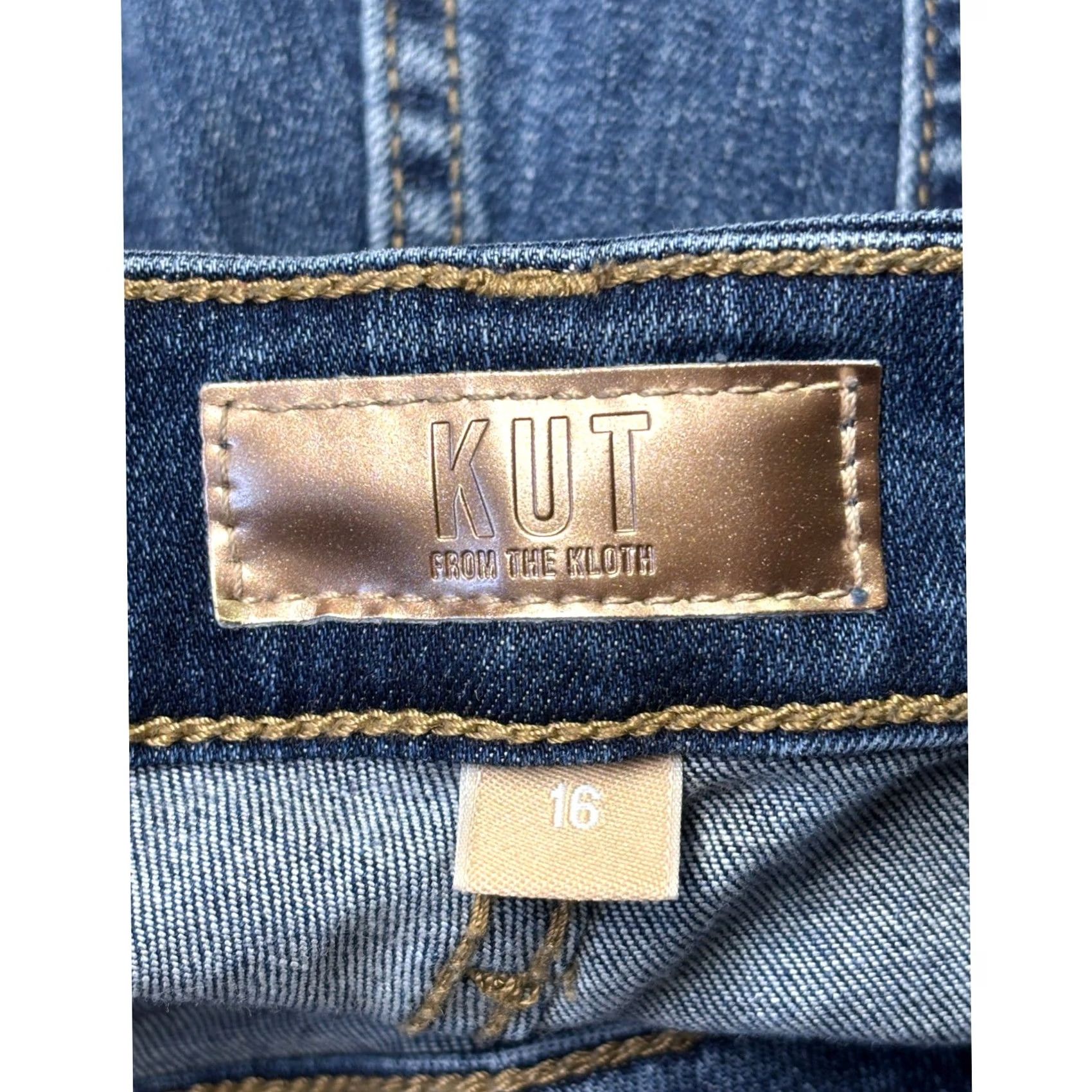 Vintage KUT From The Kloth Catherine Boyfriend Jeans Dark Wash Size 16 W38 L30 Jeans Women Size 38" / US 16 / IT 52 - 5 Thumbnail