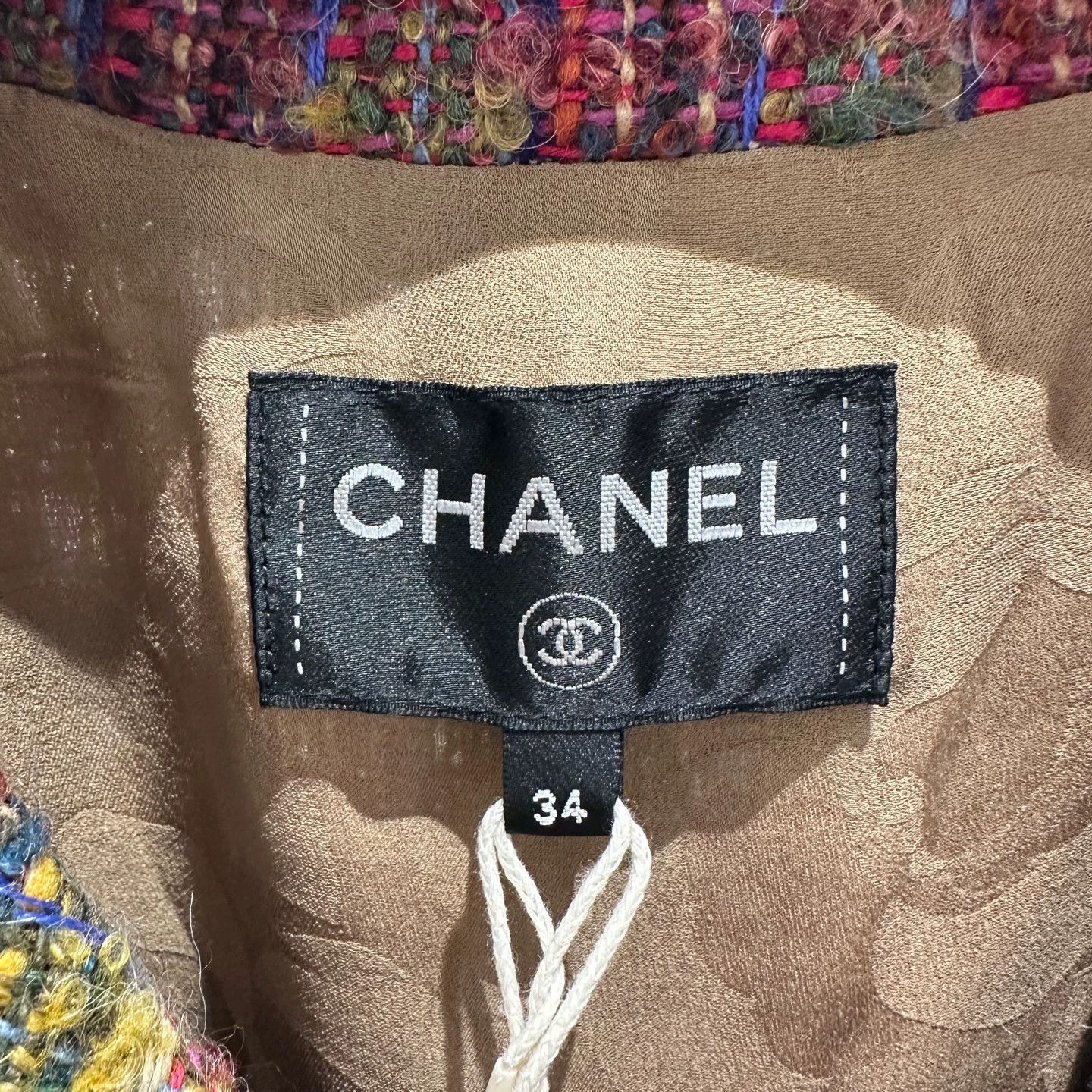 Chanel Chanel apr691 color check tweed jacket 34 wool Size XS / US 0-2 / IT 36-38 - 3 Thumbnail