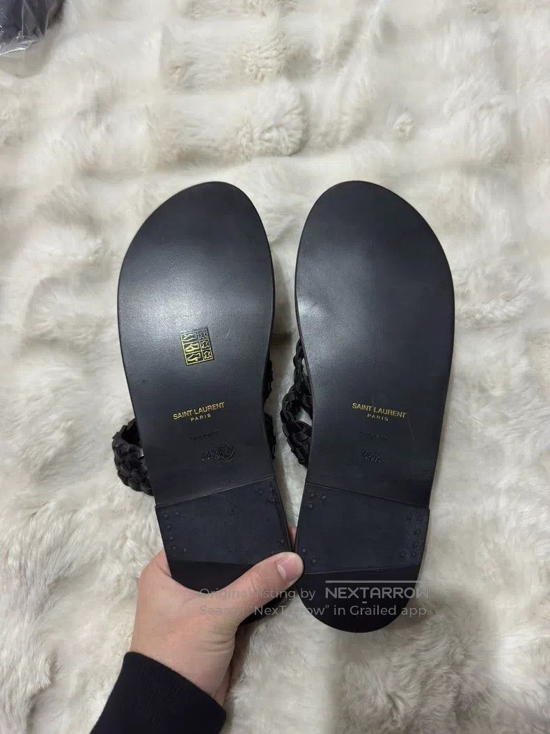 Saint Laurent Paris Saint Laurent Paris Woven Men's Slippers Sandals Size US 11.5 / EU 44-45 - 4 Thumbnail