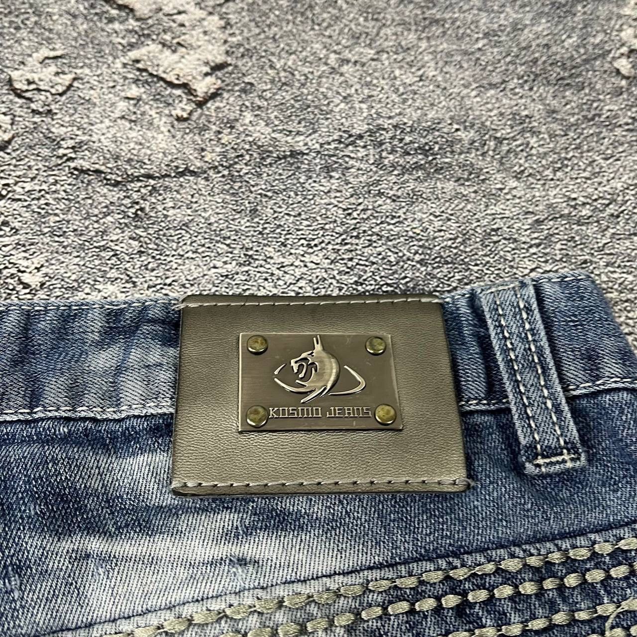 Vintage Y2K Kosmo Lupo Jeans Denim Washed Embroidered Logo Size US 32 / EU 48 - 15 Thumbnail