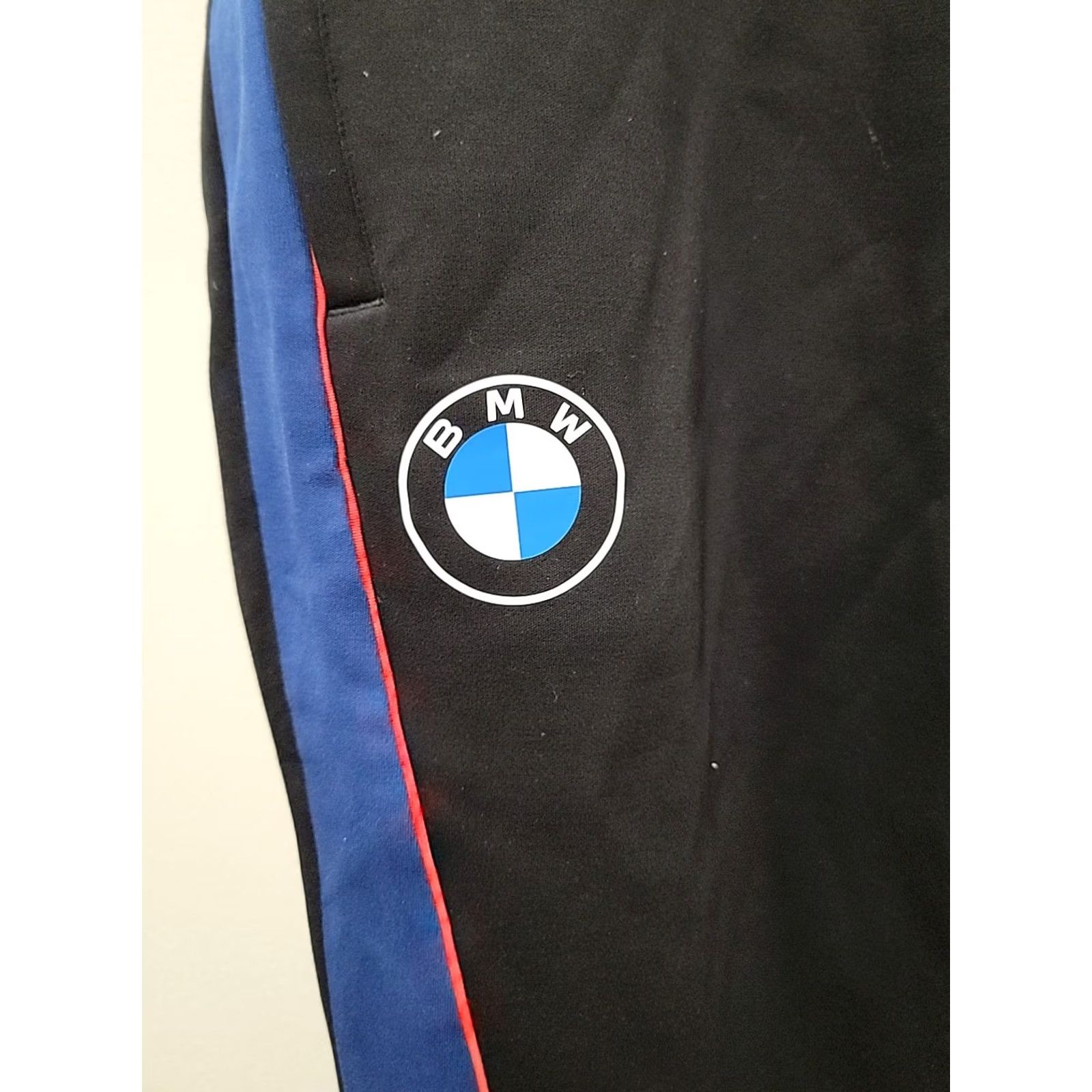 Puma PUMA BMW Motorsport Pants Mens XL Black Jogger Tapered Elastic Waist Pockets Athletic Activewear Size US 36 / EU 52 - 2 Thumbnail