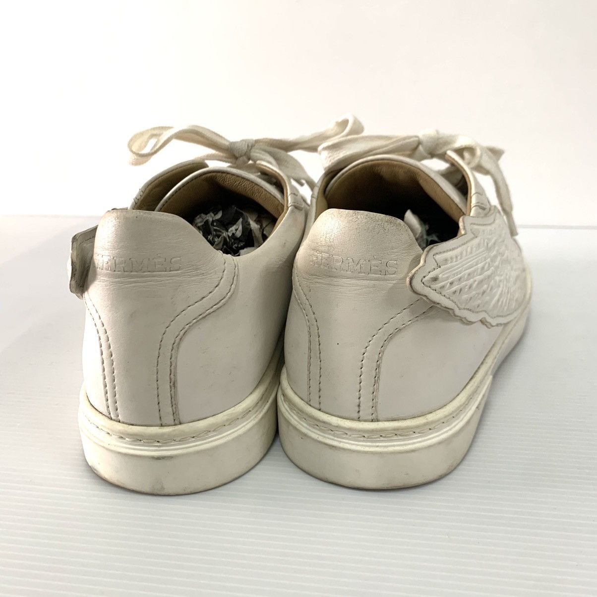 Hermes HERMES WHITE PEGASE SNEAKERS Pre-Owned Shoes Size US 6.5 / EU 39-40 - 6 Thumbnail