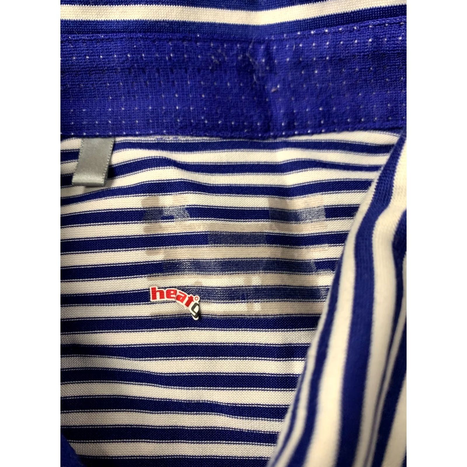 Under Armour UNDER ARMOUR HEATGEAR MEN POLO SHIRT JERSEY MEDIUM BLUE AND WHITE SOLID SHORT SLEEVE BAGGAGE? Size US M / EU 48-50 / 2 - 5 Thumbnail