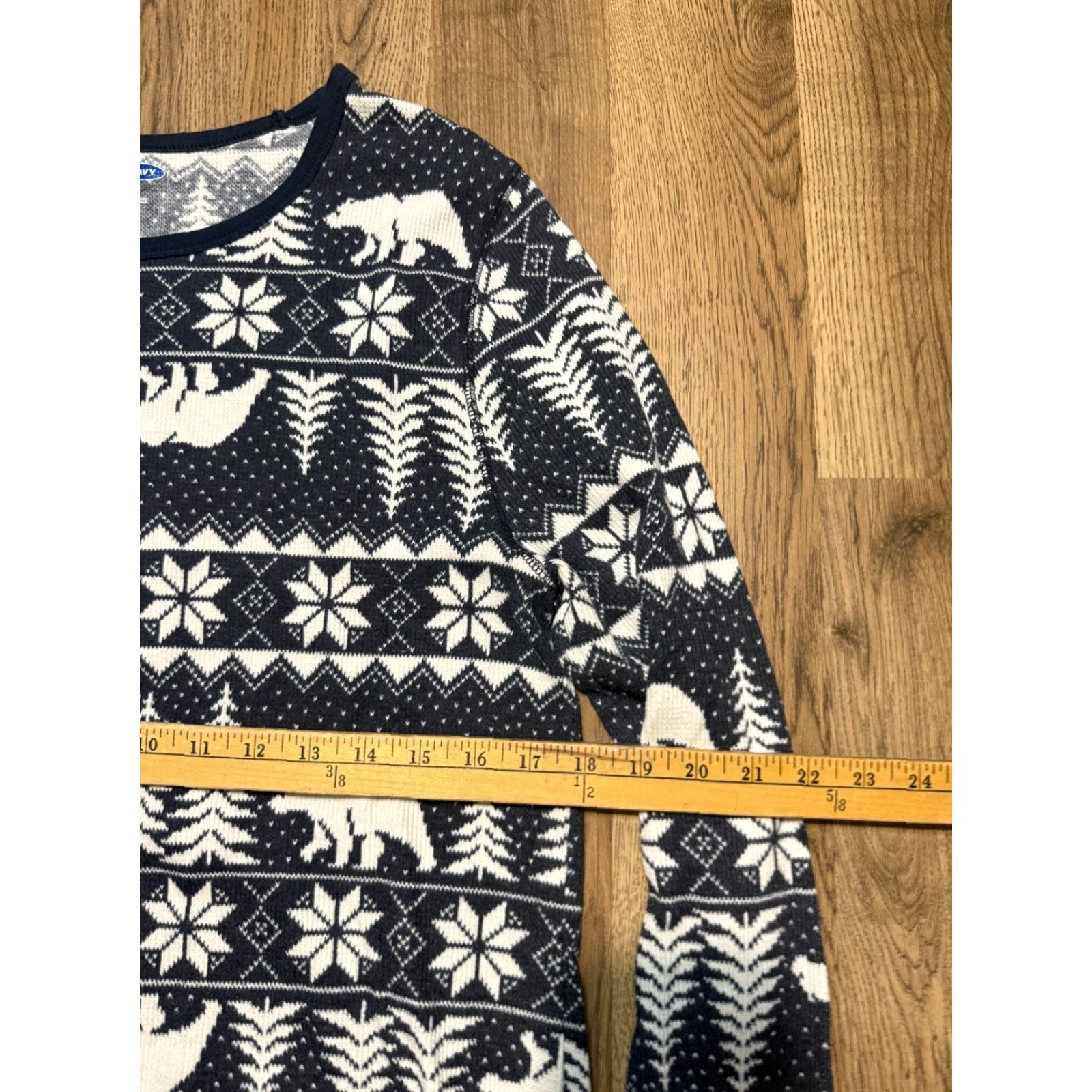 Old Navy VINTAGE Old Navy Shirt Womens 2XL Tall Blue White Long Sleeve Printed Thermal Casual Fall Spring Summer Winter Womens Size XXL / US 16-18 / IT 52-54 - 6 Thumbnail