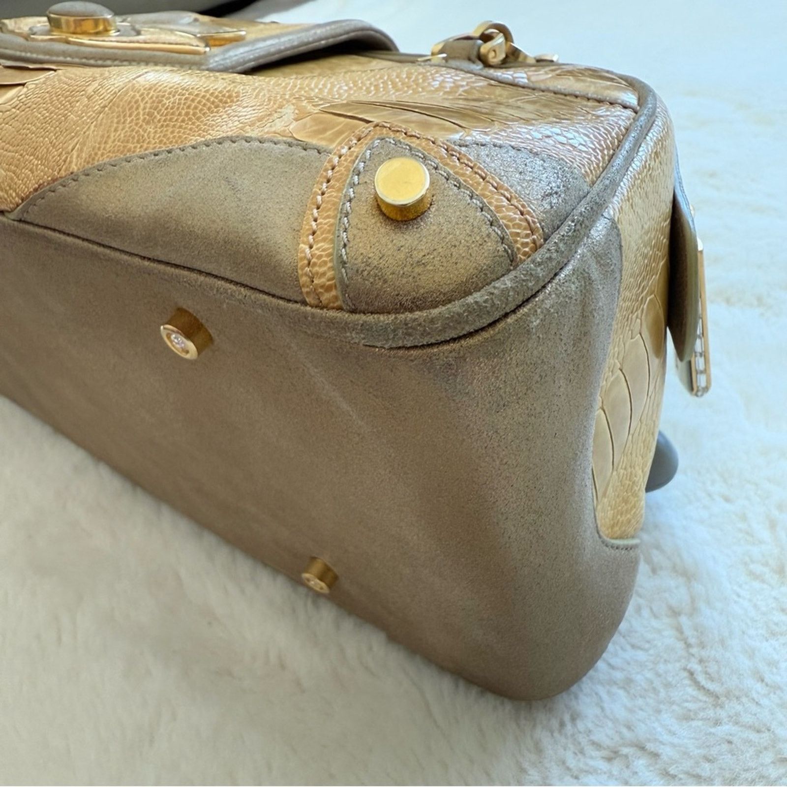 Judith Leiber JUDITH LEIBER lux exotic skin ostrich Vintage Retail 2800$ Size ONE SIZE - 4 Thumbnail