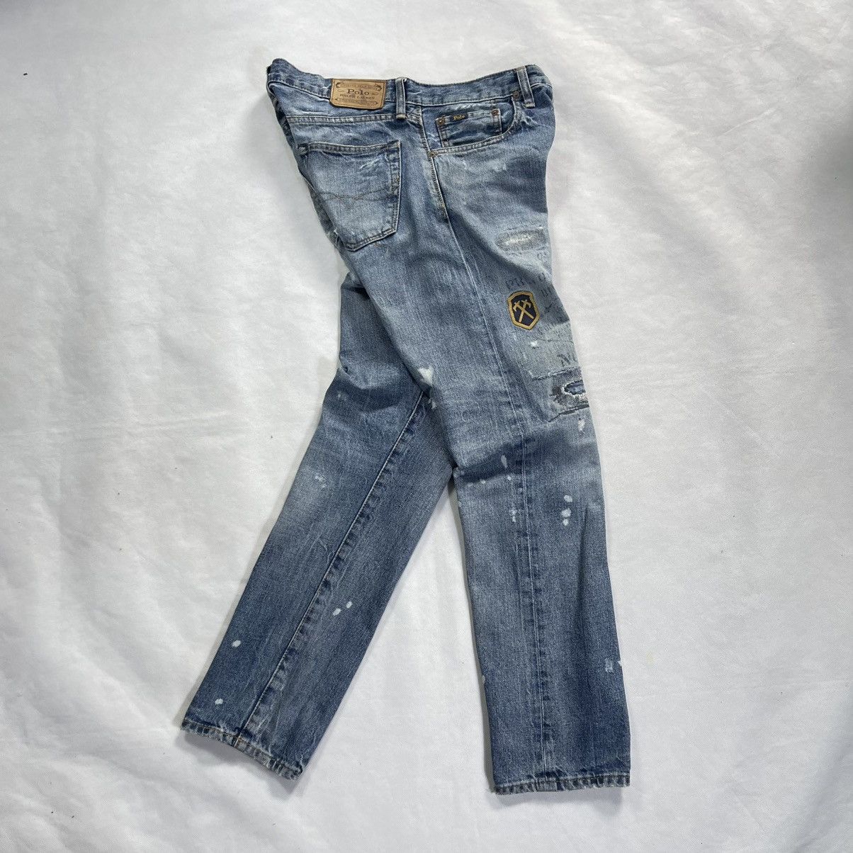 Polo Ralph Lauren Rare!Polo Ralph Lauren Sullivan Distressed Boro Design Jeans Size US 31 - 14 Thumbnail