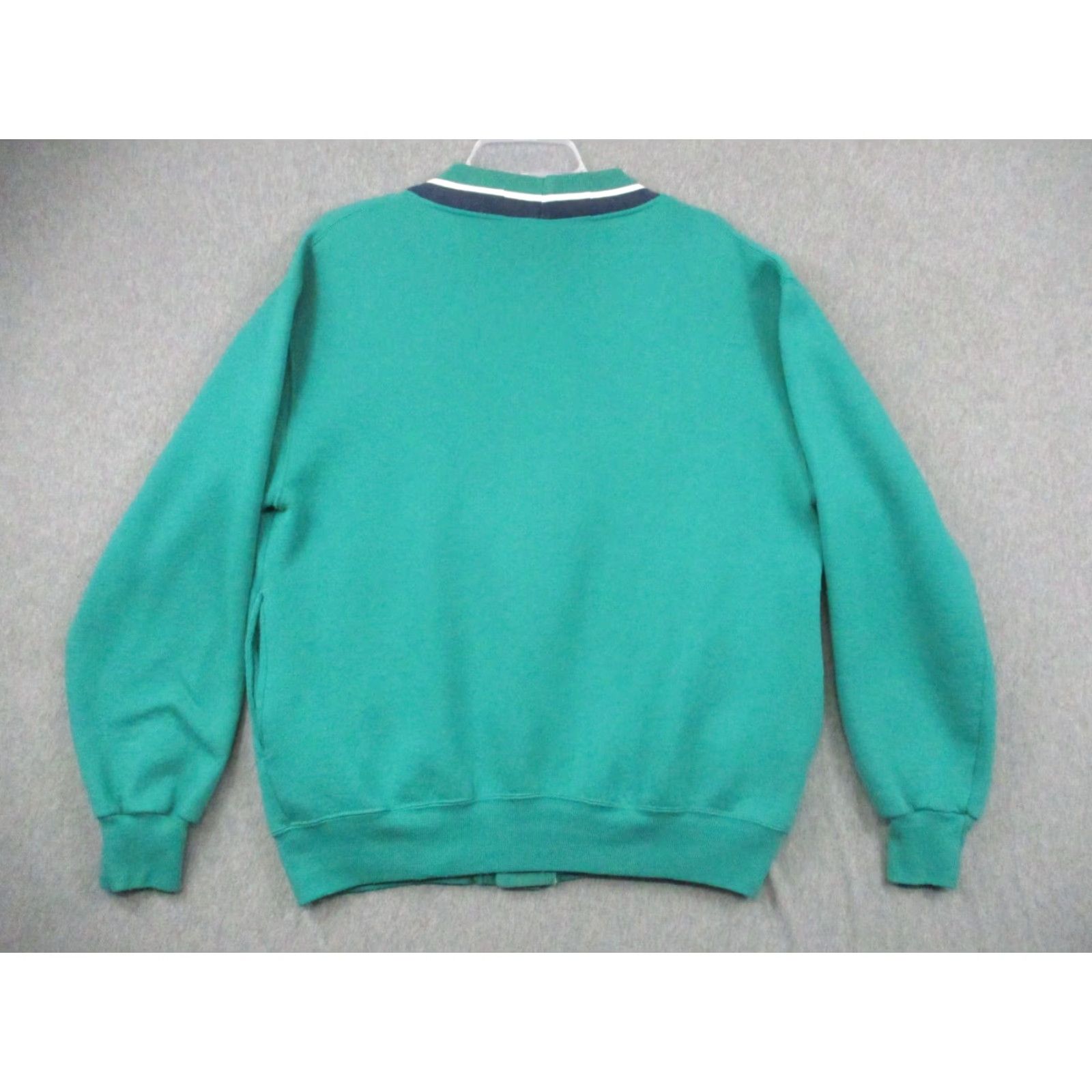 Russell Athletic VINTAGE Russell Athletic Large Green 1990s Made in USA Blank Cardigan Mens L Green 1990s Cardigan Russell Athletic Blank Cardigan Size US L / EU 52-54 / 3 - 6 Thumbnail