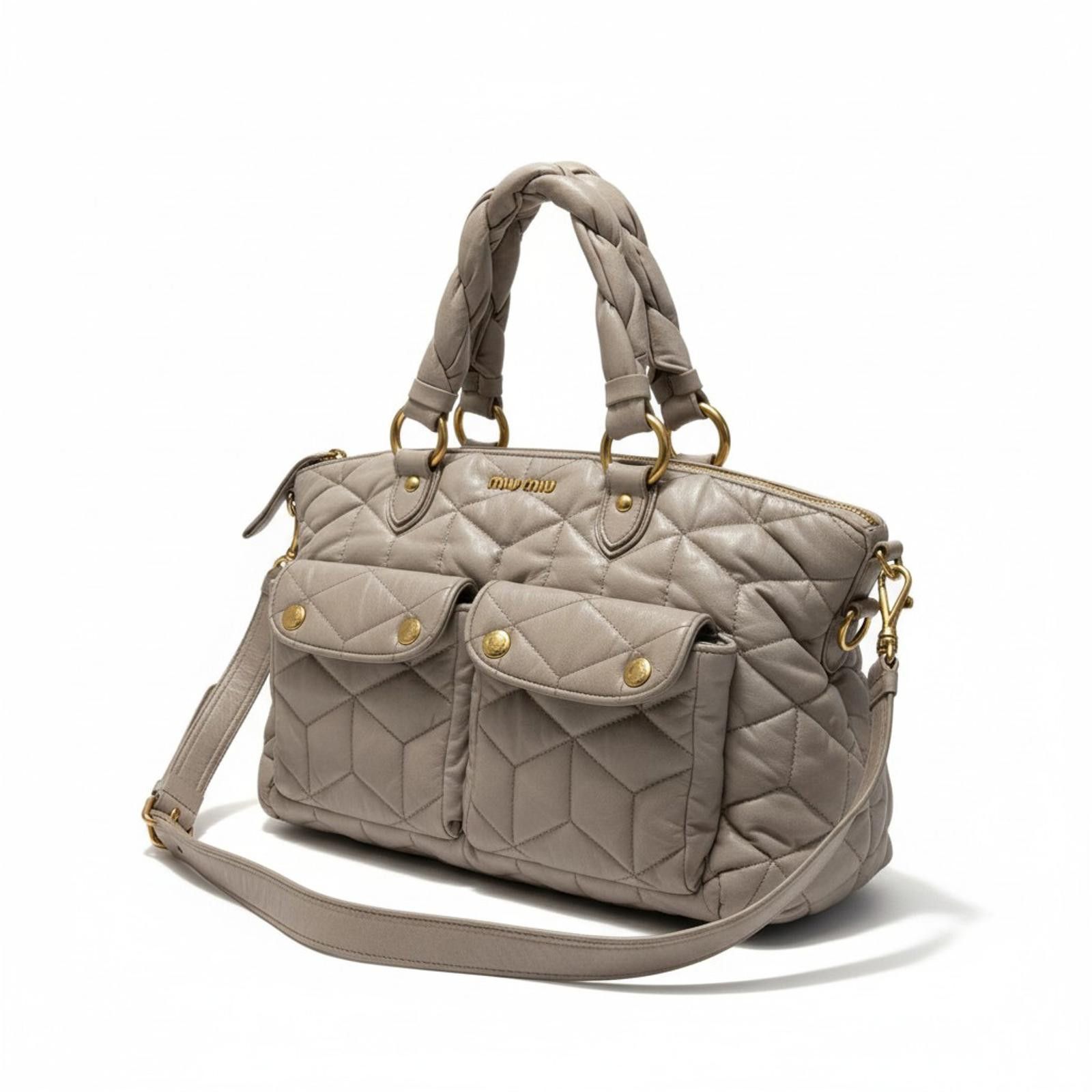 Miu Miu ARCHIVE MIU MIU FW 1999 SHOELACE LEATHER SHOULDER BAG