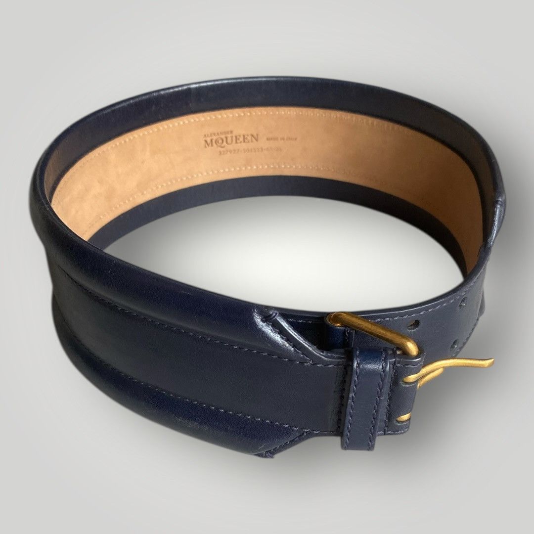 Alexander McQueen Alexander McQueen Wide Leather Belt Size ONE SIZE - 3 Thumbnail