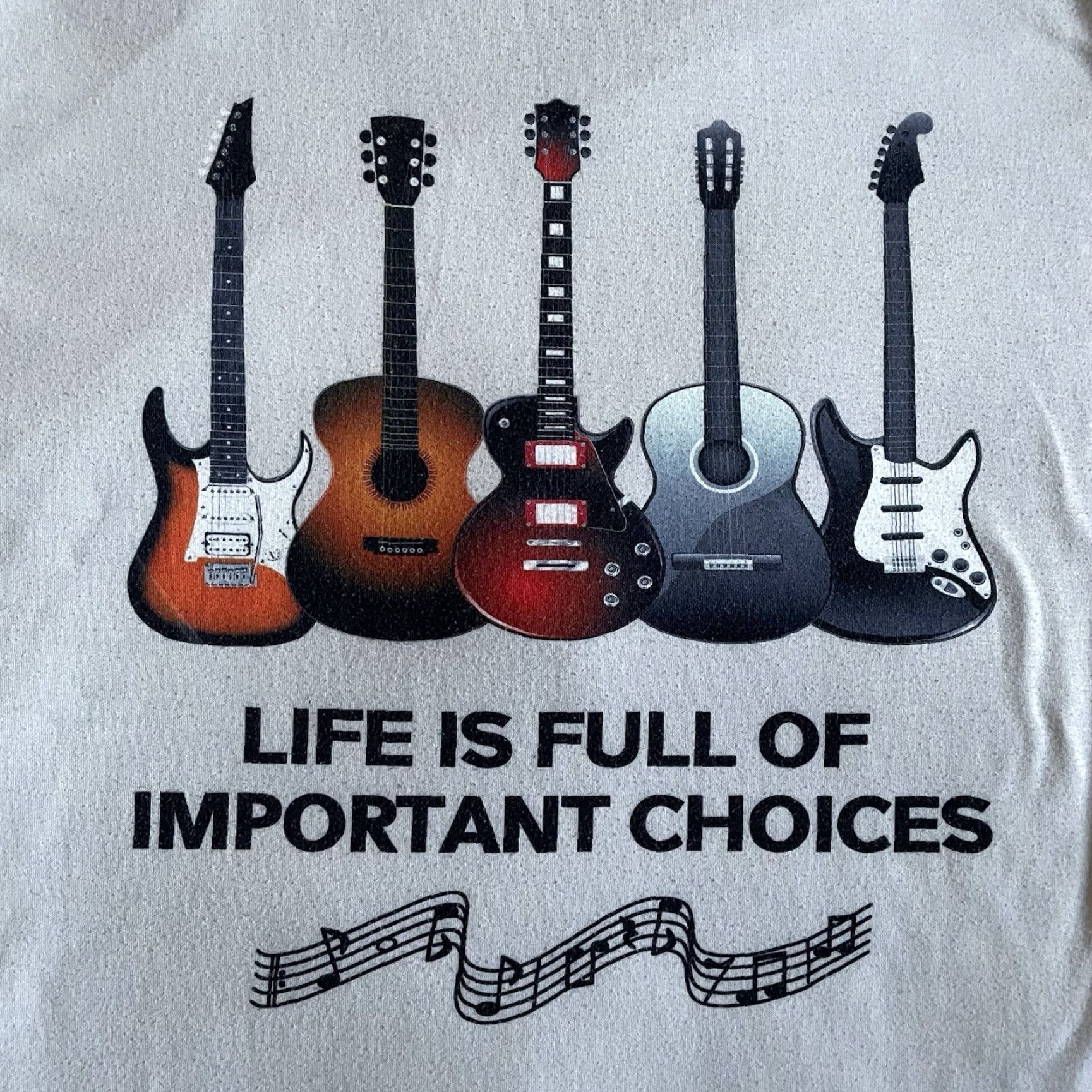 Alife VINTAGE Unbranded Guitar T-shirt Mens 2XL Gray Short Sleeve Crew Neck Graphic Print Rock 90s Band Music Shirt Mens Size US XXL / EU 58 / 5 - 2 Thumbnail