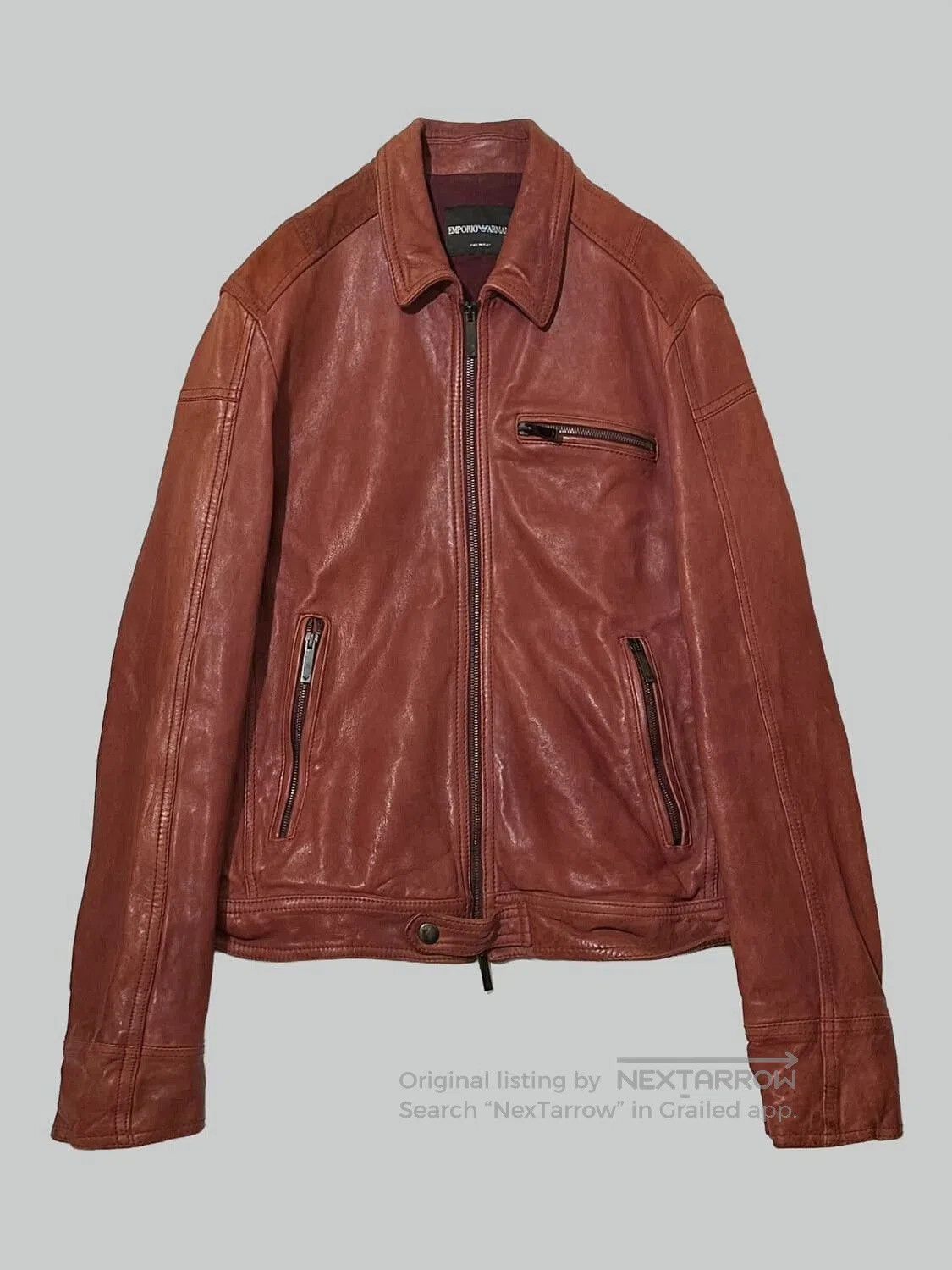 Emporio Armani Emporio Armani Vintage Leather Jacket. Size US M / EU 48-50 / 2 - 1 Thumbnail