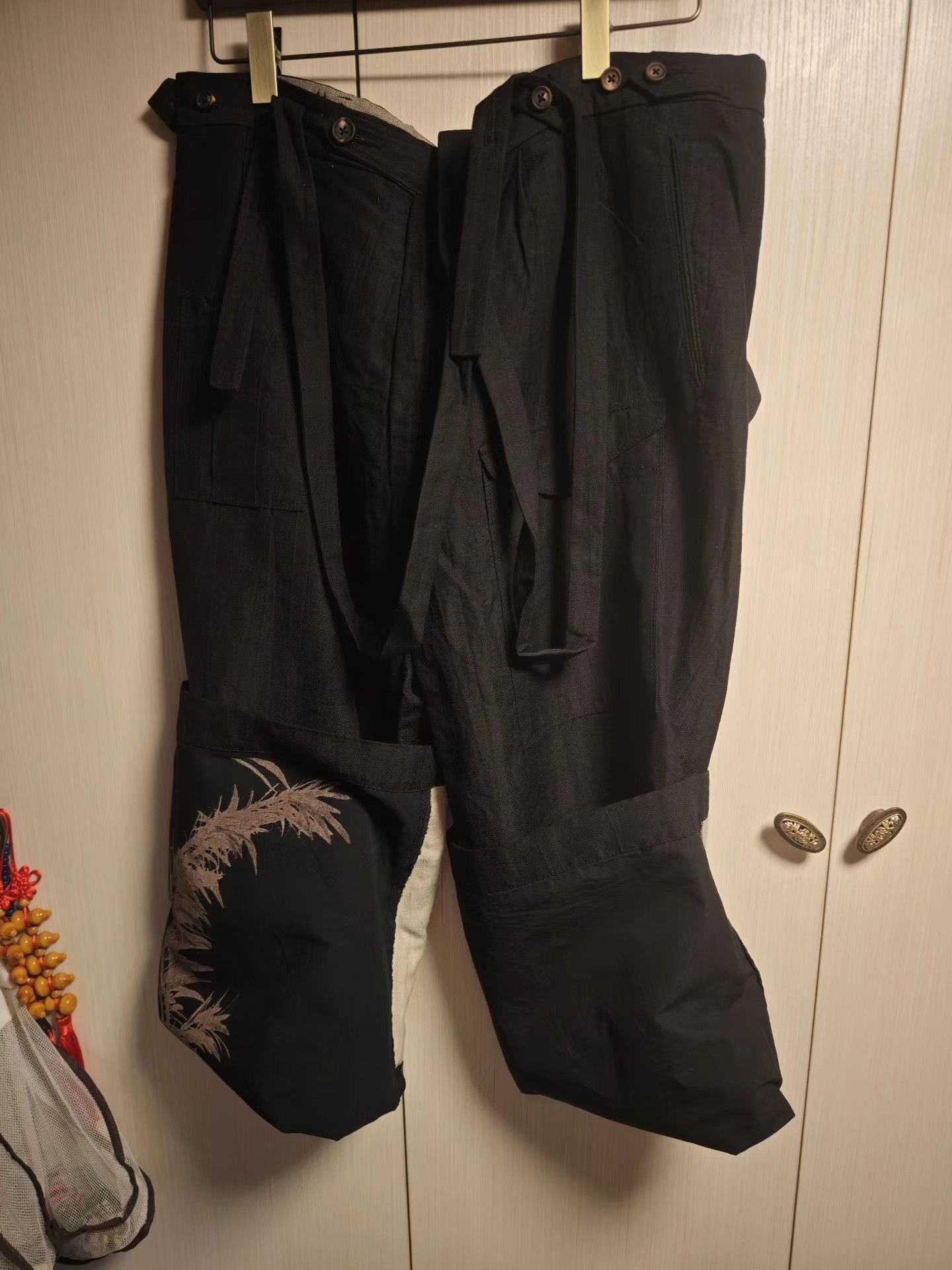 Ziggy Chen Ziggy Chen Bamboo Pattern Suspender Pants Size US 30 / EU 46 - 3 Thumbnail