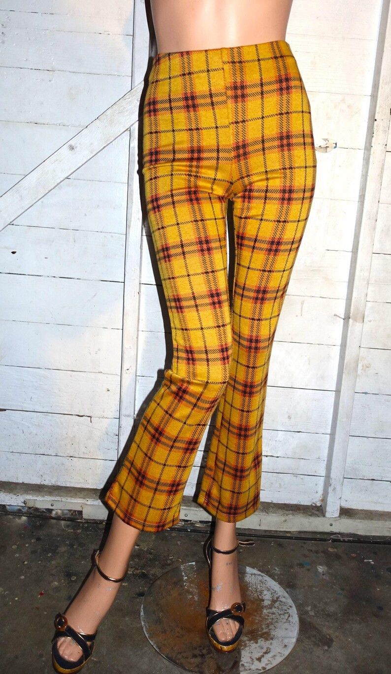 Urban Outfitters Urban Outfitters Mustard Plaid Pants XS Size 22" - 1 Thumbnail